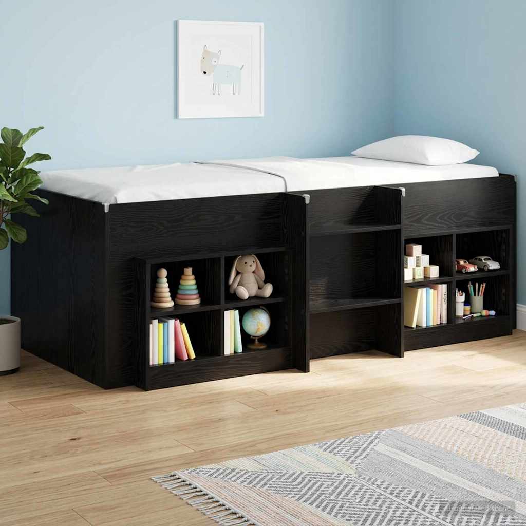 Cadre de Lit Élevé pour Enfants Chêne noir 90 x 200 cm - XIOS