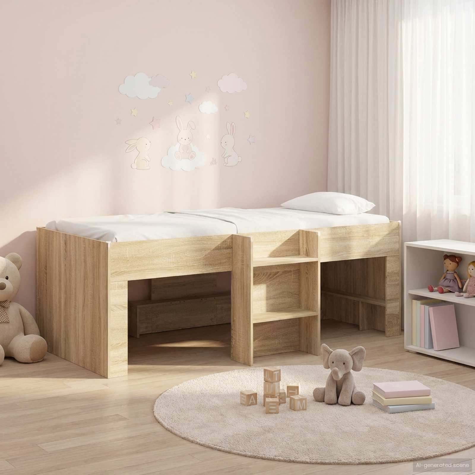 Cadre de lit mezzanine pour enfants avec échelle Sonoma - XIOS