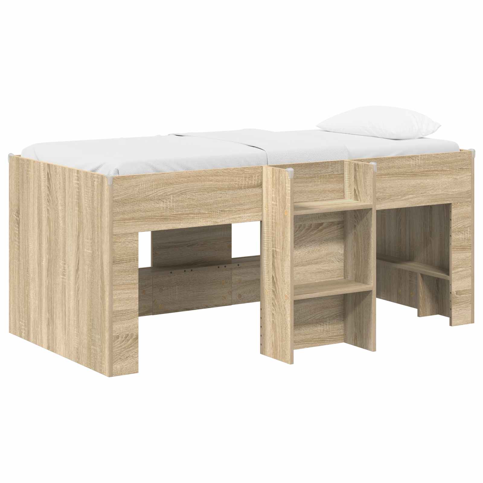 Cadre de Lit Élevé pour Enfants 2 pcs Sonoma Bois d'ingénierie - XIOS