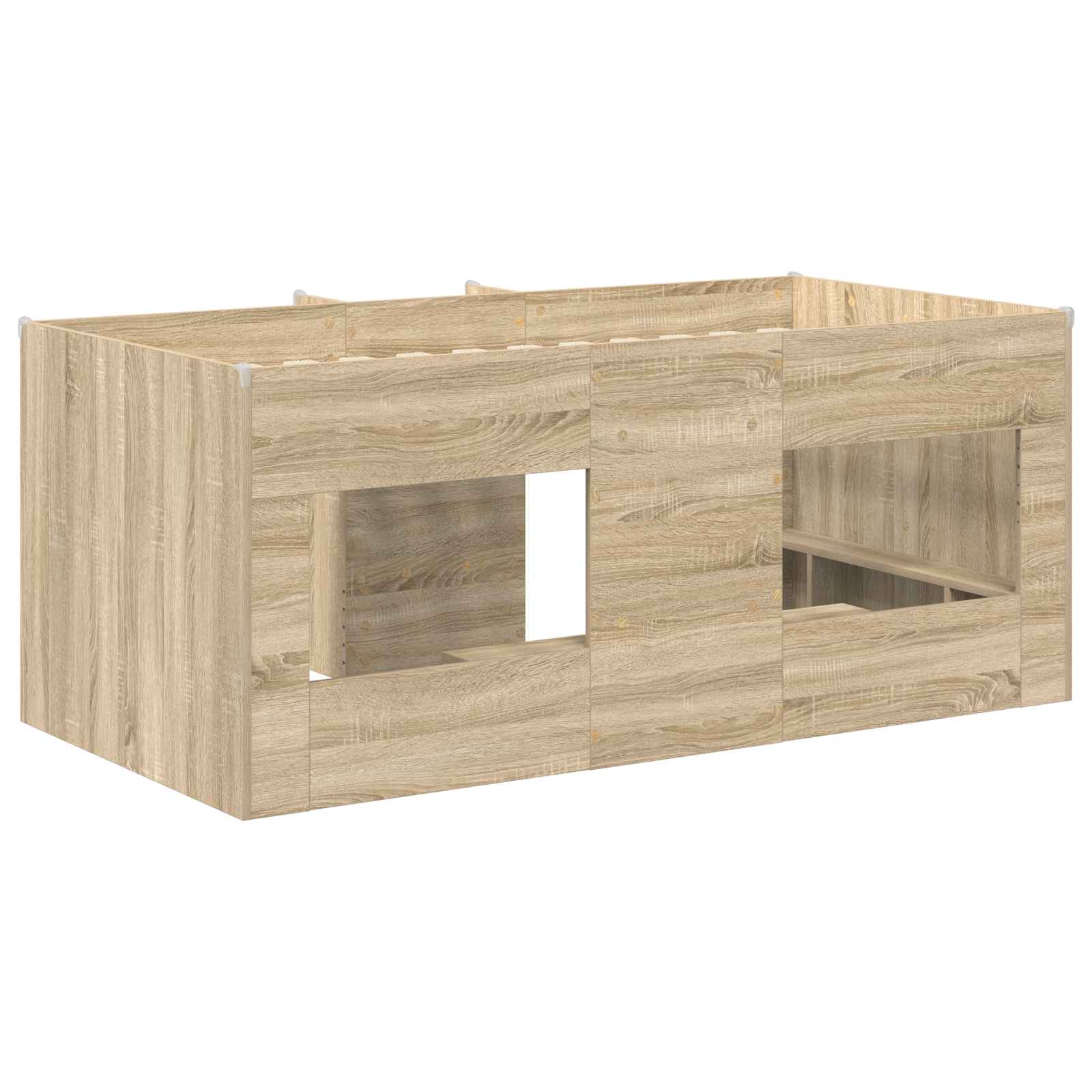 Cadre de Lit Élevé pour Enfants 2 pcs Sonoma Bois d'ingénierie - XIOS