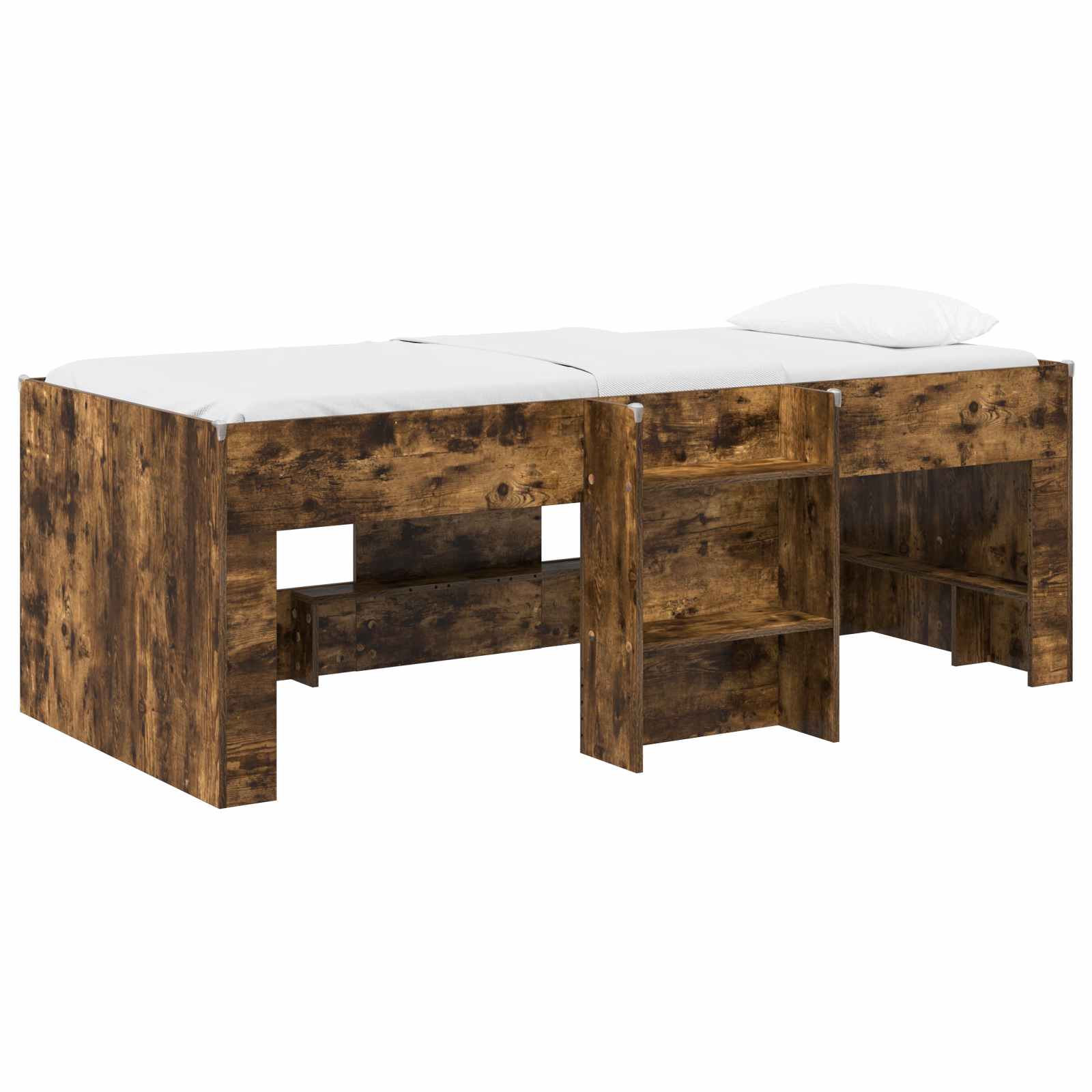 Cadre de Lit Élevé pour Enfants 2 pcs Chêne fumé 90 x 190 cm - XIOS