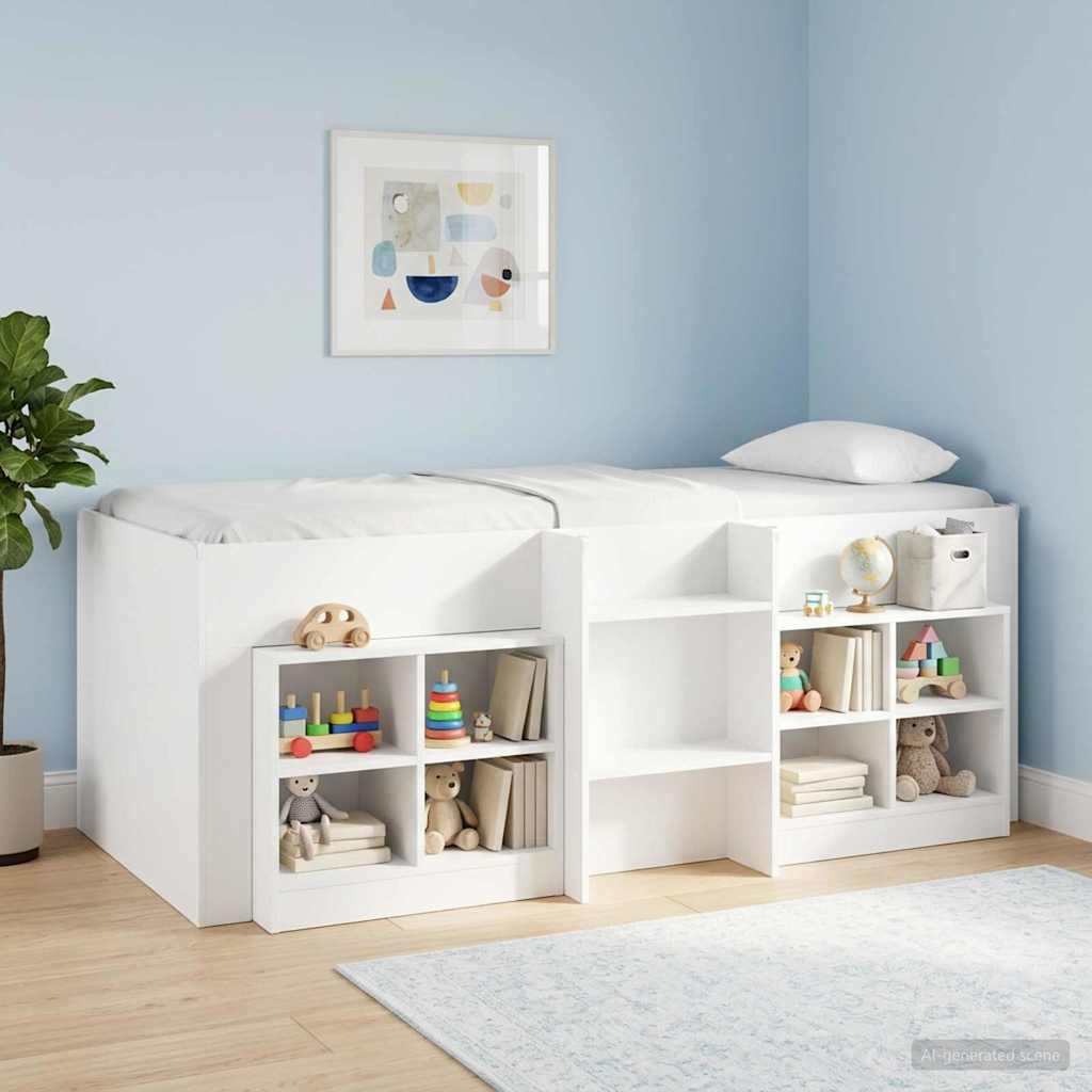 Cadre de Lit Élevé pour Enfants Blanc 75 x 190 cm - XIOS