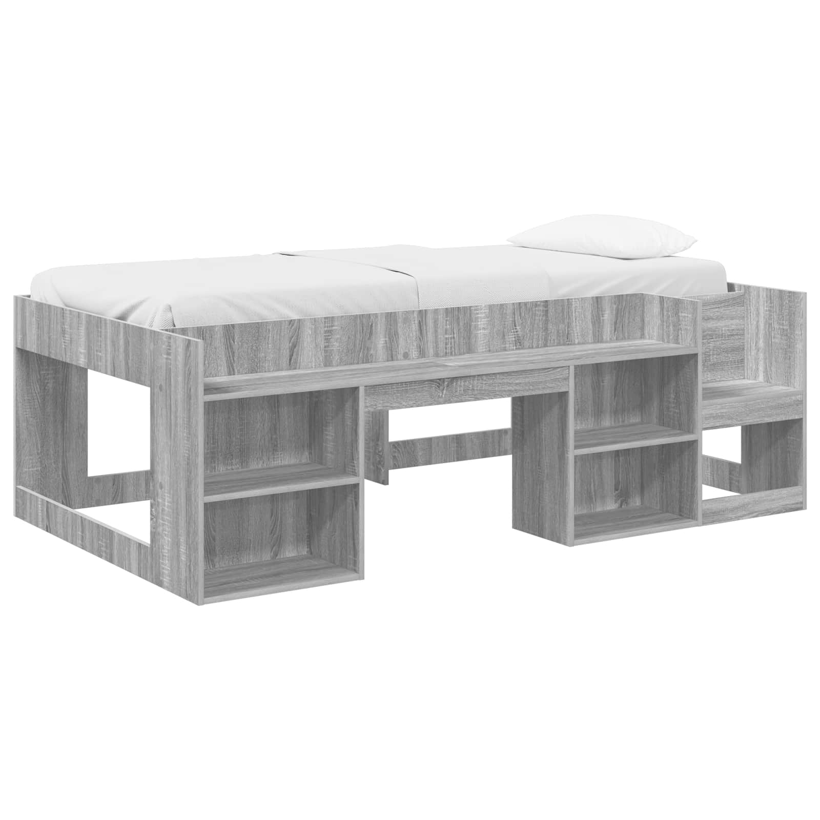 Cadre de lit pour enfants avec rangement Sonoma gris - XIOS