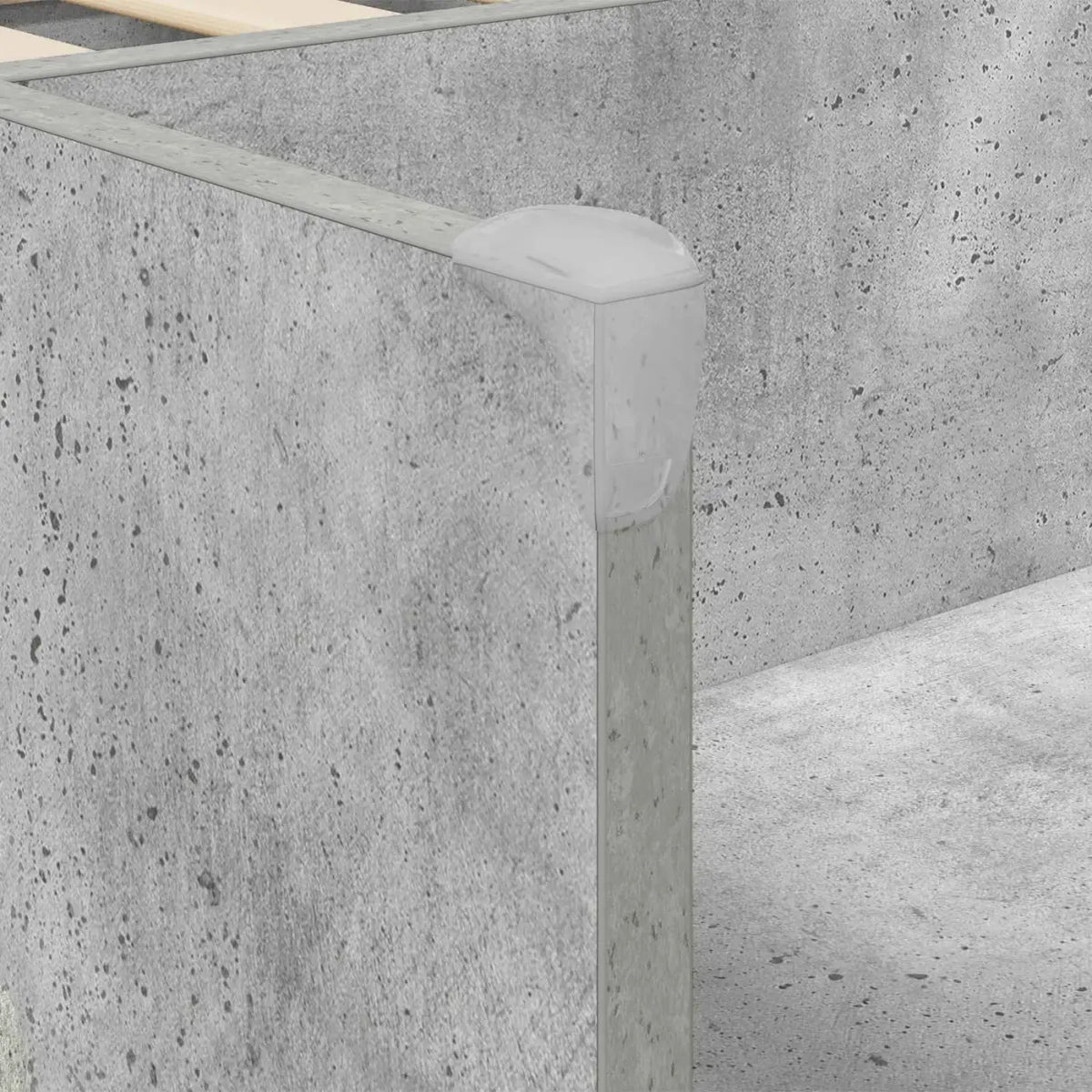 Cadre de lit pour enfants avec rangement Gris béton 90 x 190 cm - XIOS