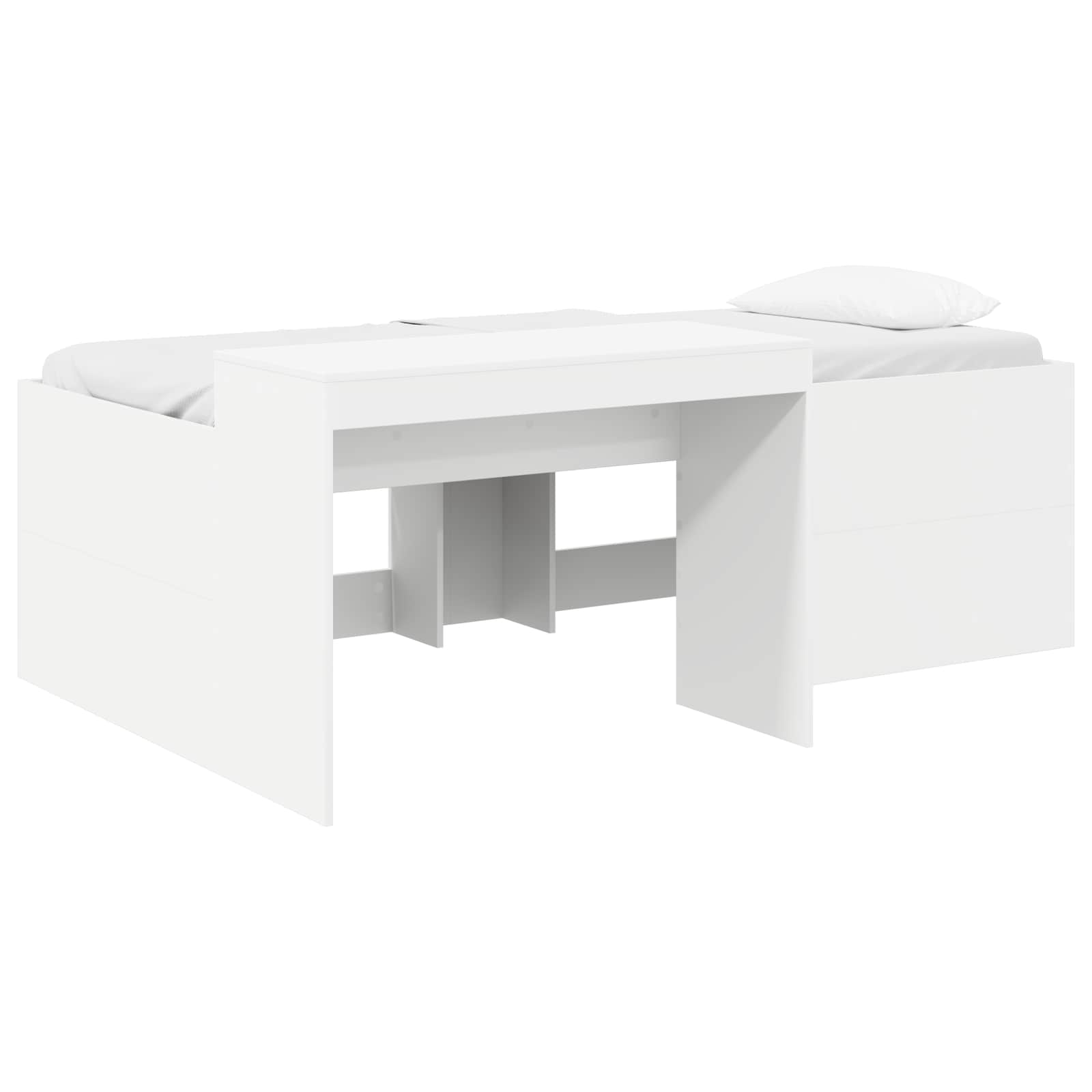 Lit haut pour enfants avec bureau Blanc 90 x 200 cm - XIOS