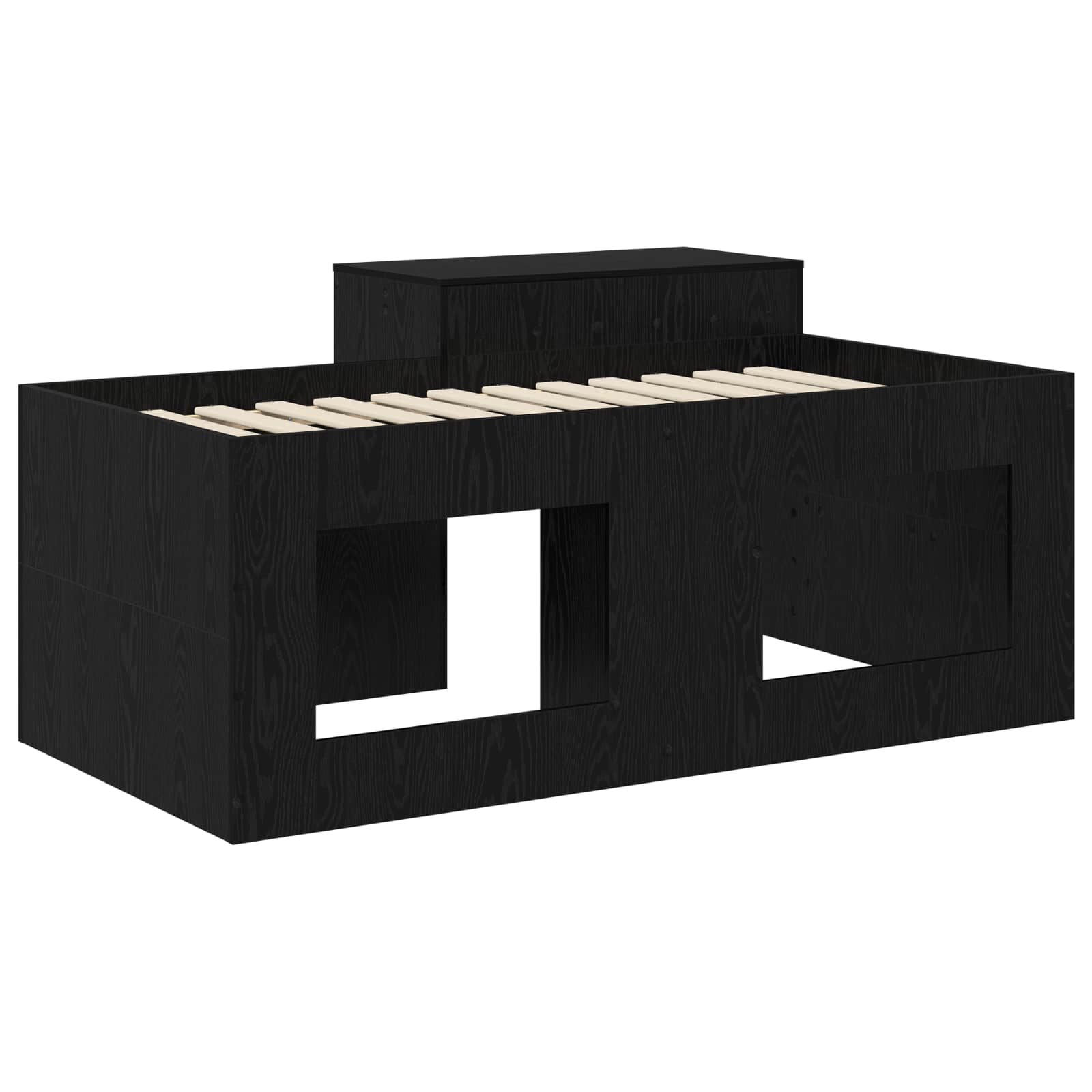 Lit haut pour enfants avec bureau Noir Bois d'ingénierie - XIOS