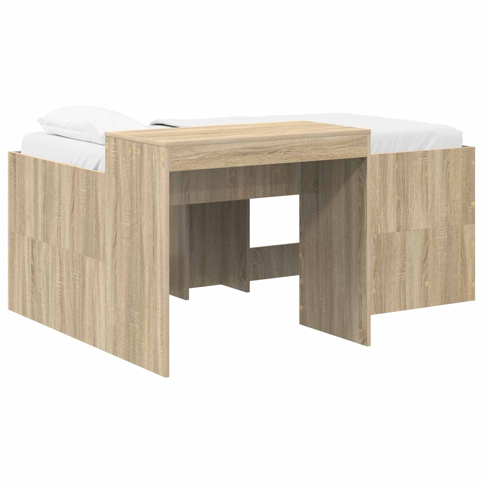 Lit haut pour enfants avec bureau Chêne Sonoma - XIOS