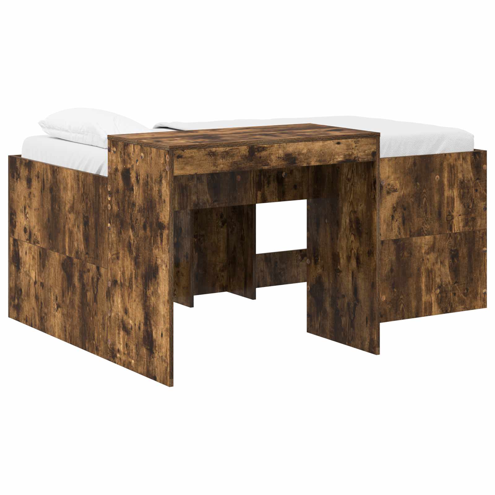 Lit haut pour enfants avec bureau Chêne fumé Bois d'ingénierie - XIOS