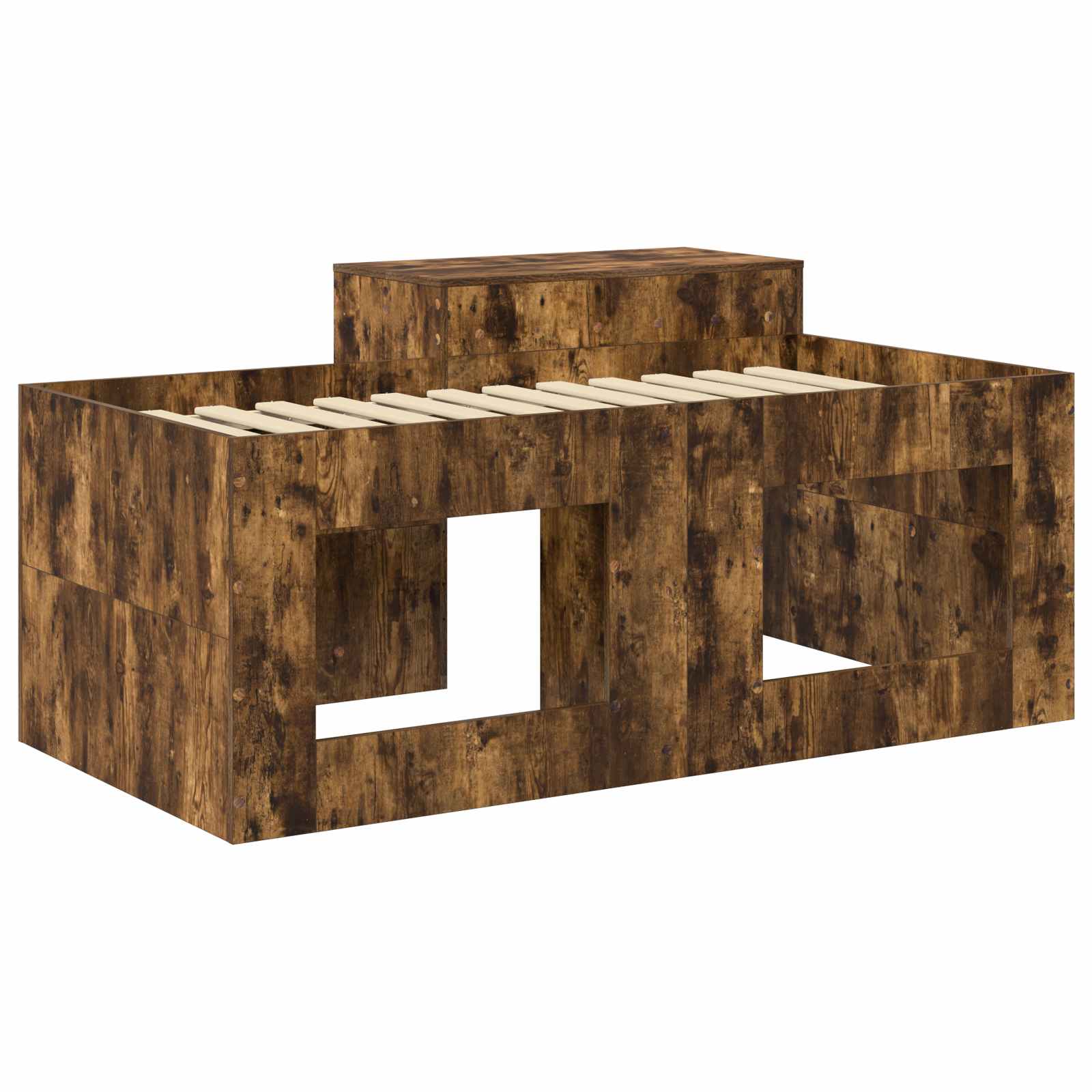 Lit haut pour enfants avec bureau Chêne fumé Bois d'ingénierie - XIOS