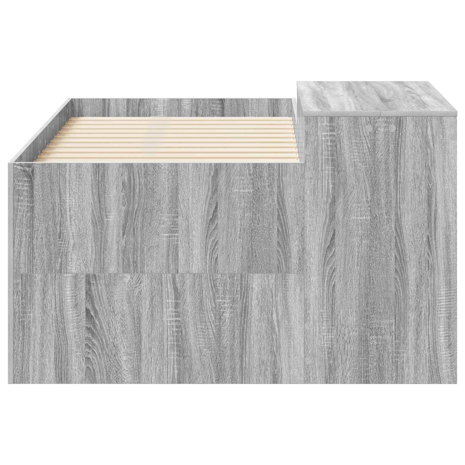 Lit haut pour enfants avec bureau Sonoma gris Bois d'ingénierie
