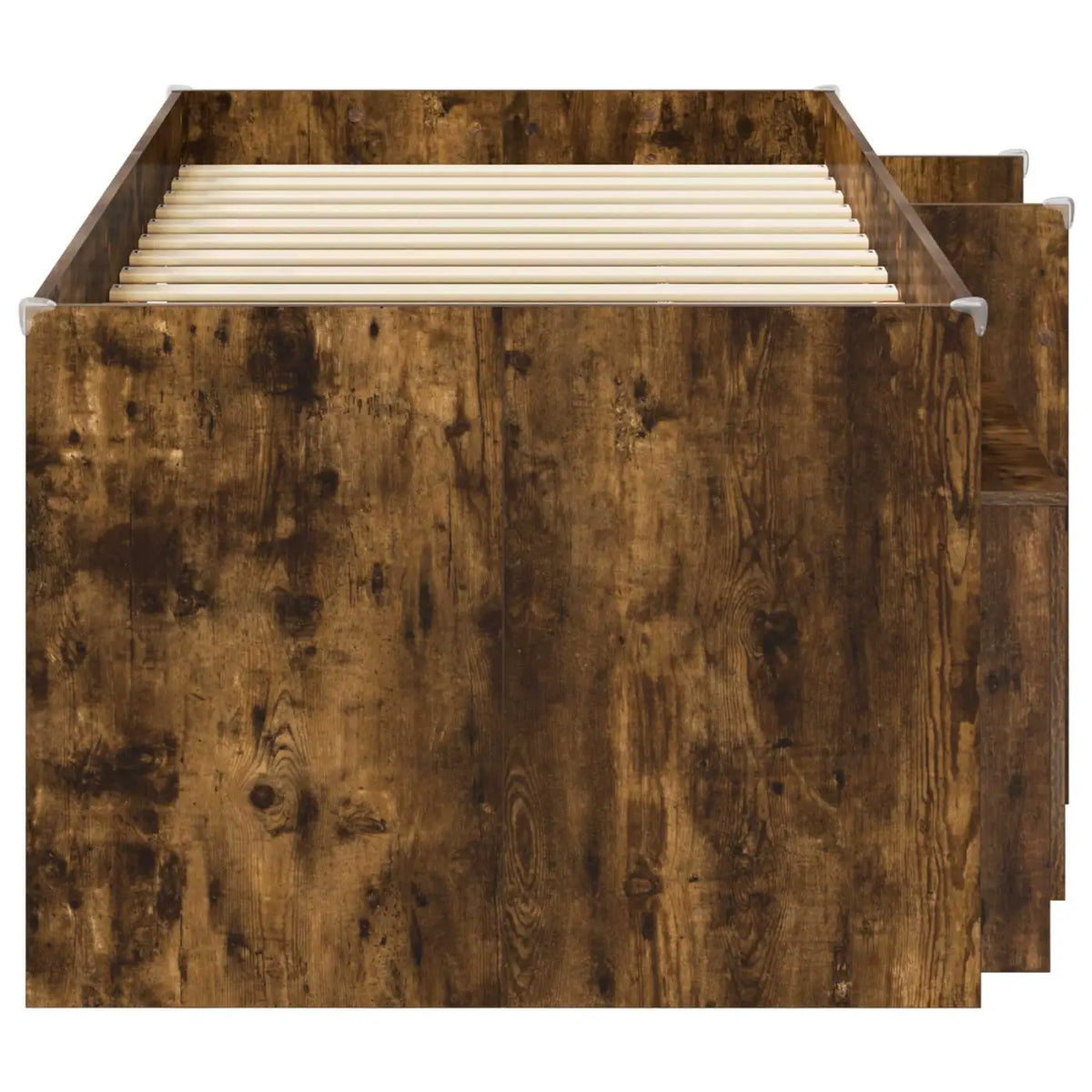Cadre de lit en loft avec armoire avec stockage 3 pc Chêne fumé - XIOS
