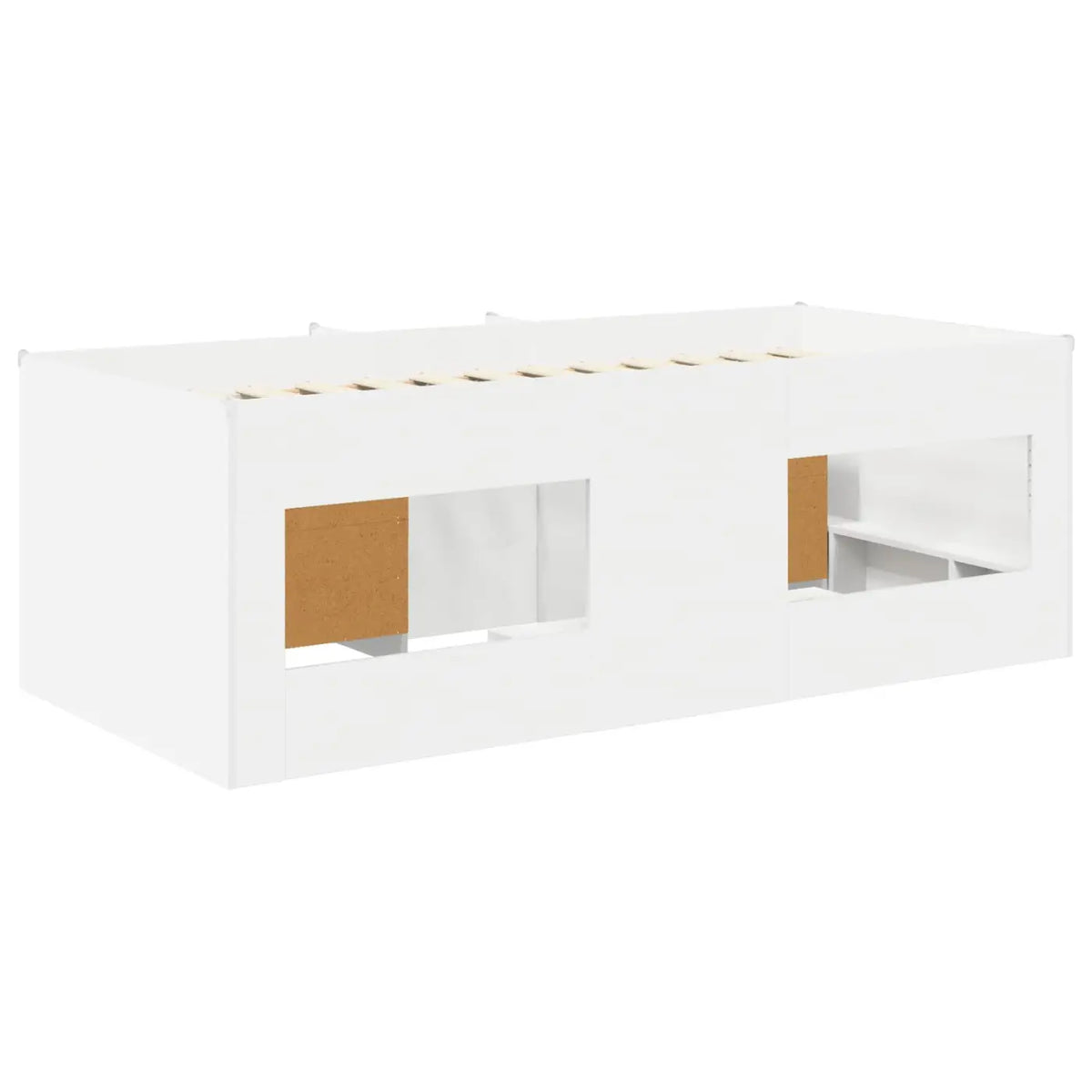 Cadre de lit en loft avec armoire 3 pc Blanc Bois d’ingénierie - XIOS