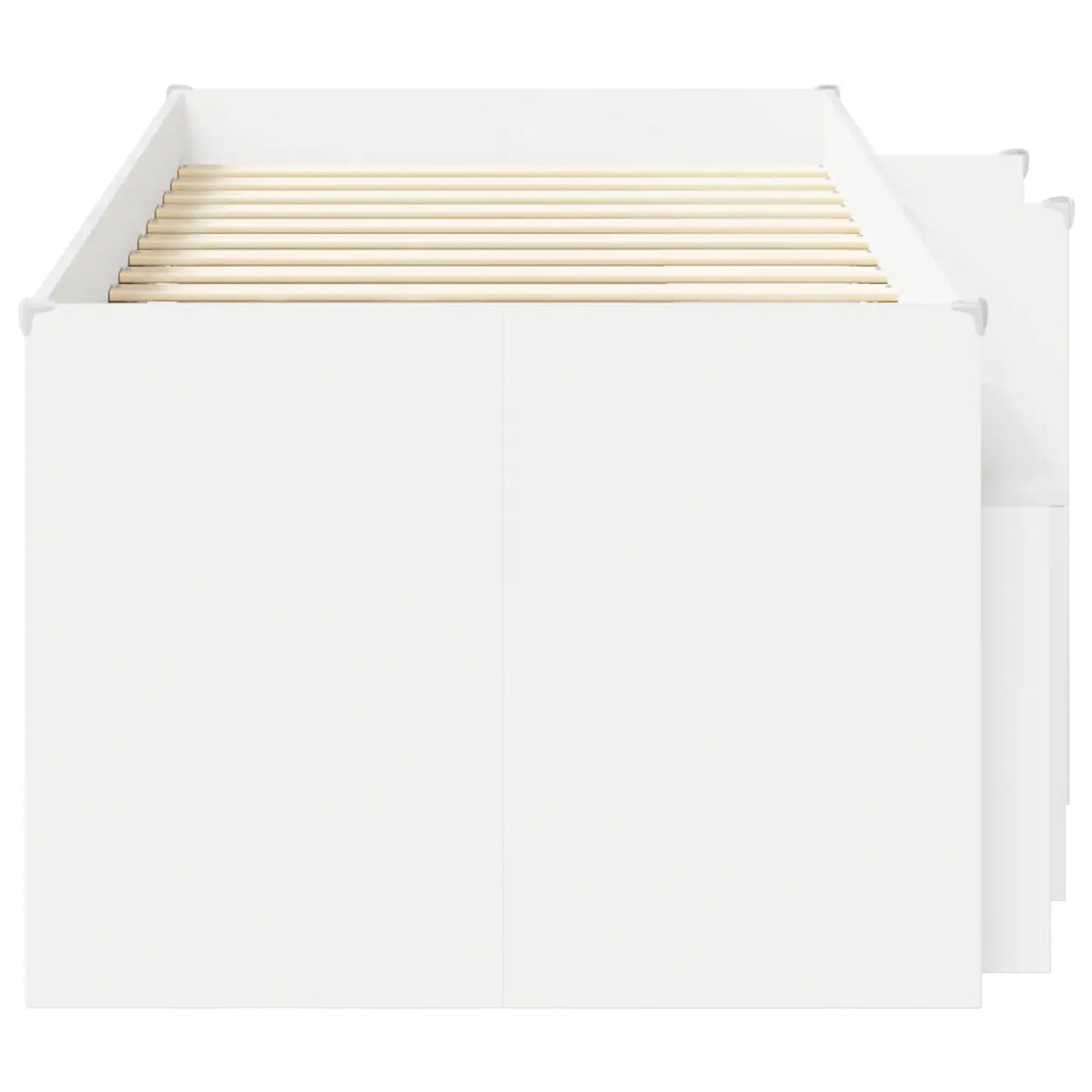 Cadre de lit en loft avec armoire 3 pc Blanc Bois d’ingénierie - XIOS