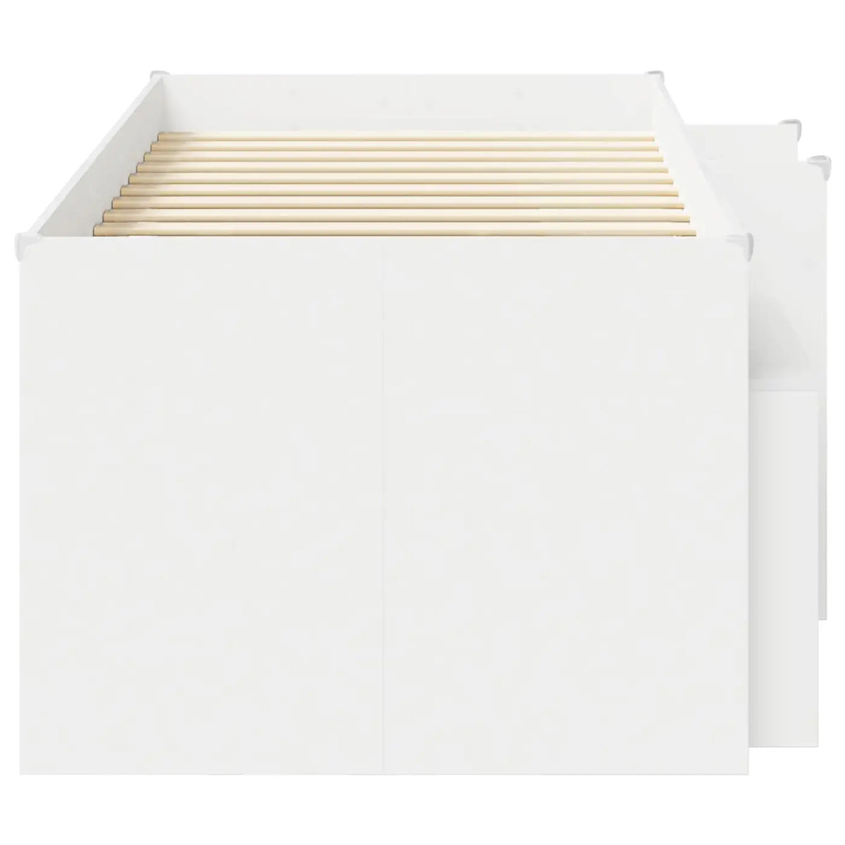 Cadre de lit en loft avec armoire 3 pc Blanc Bois d’ingénierie - XIOS
