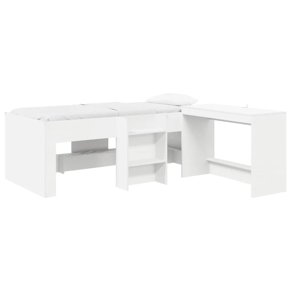 Lit haut pour enfants avec bureau 2 pc Blanc Bois d’ingénierie - XIOS