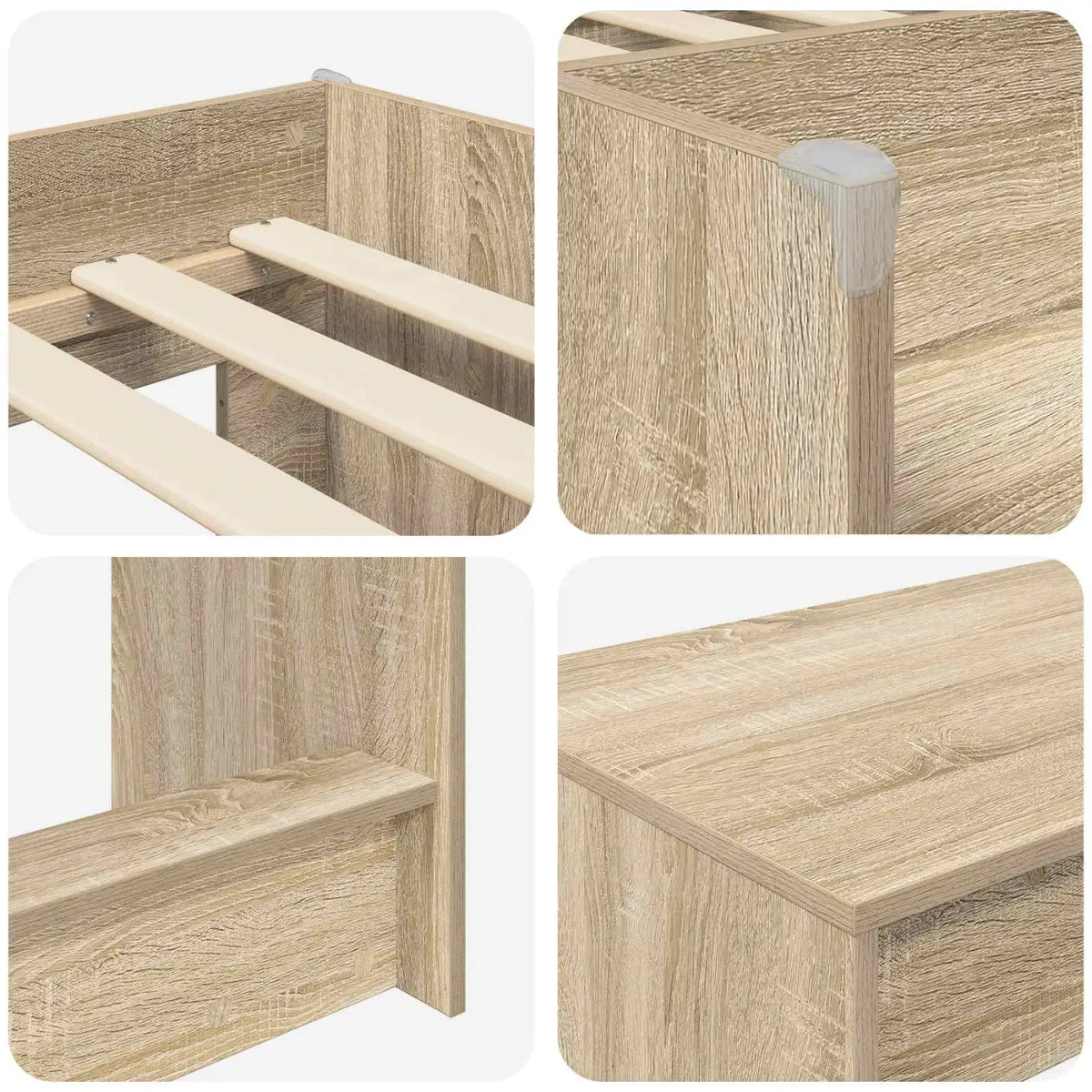 Lit haut pour enfants avec bureau 2 pc Chêne Sonoma - XIOS