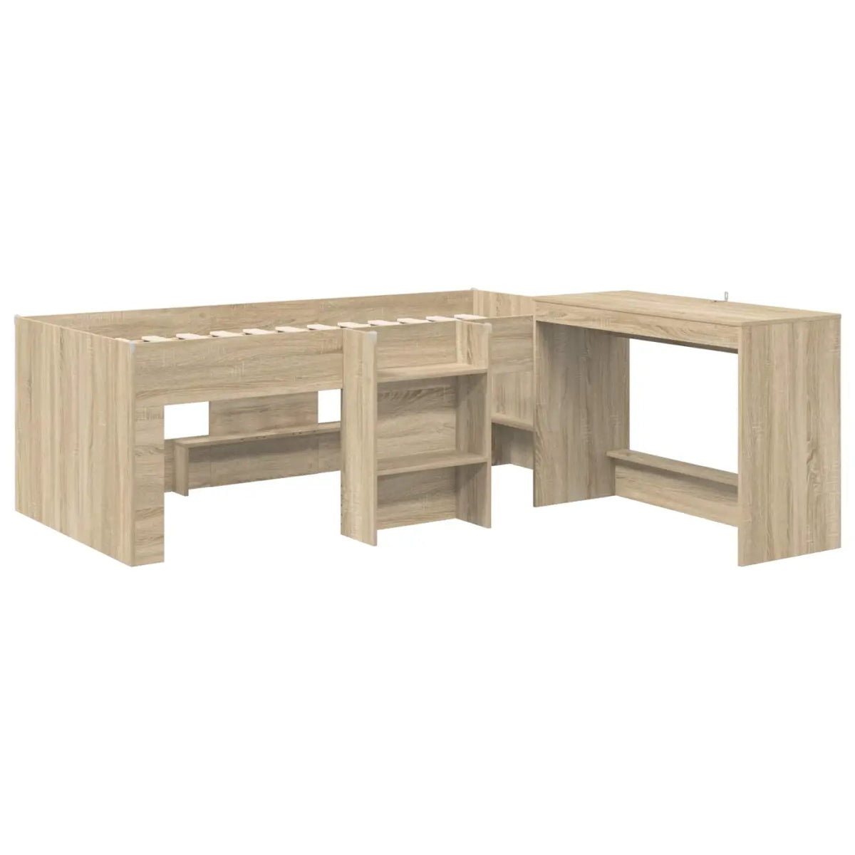 Lit haut pour enfants avec bureau 2 pc Chêne Sonoma - XIOS