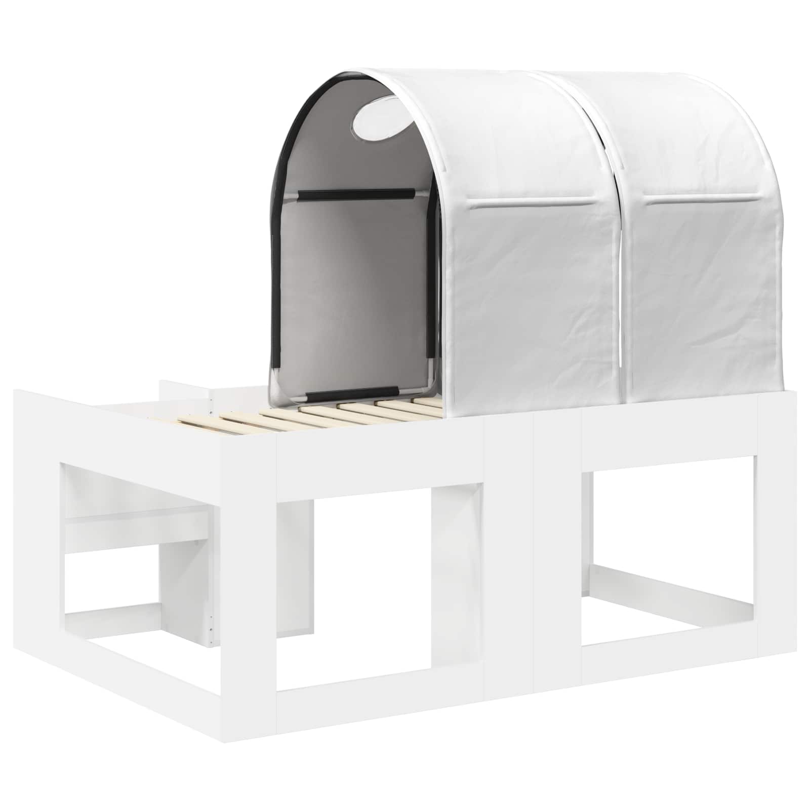 Lit avec Tunnel 4 pcs Blanc Bois d'ingénierie - XIOS