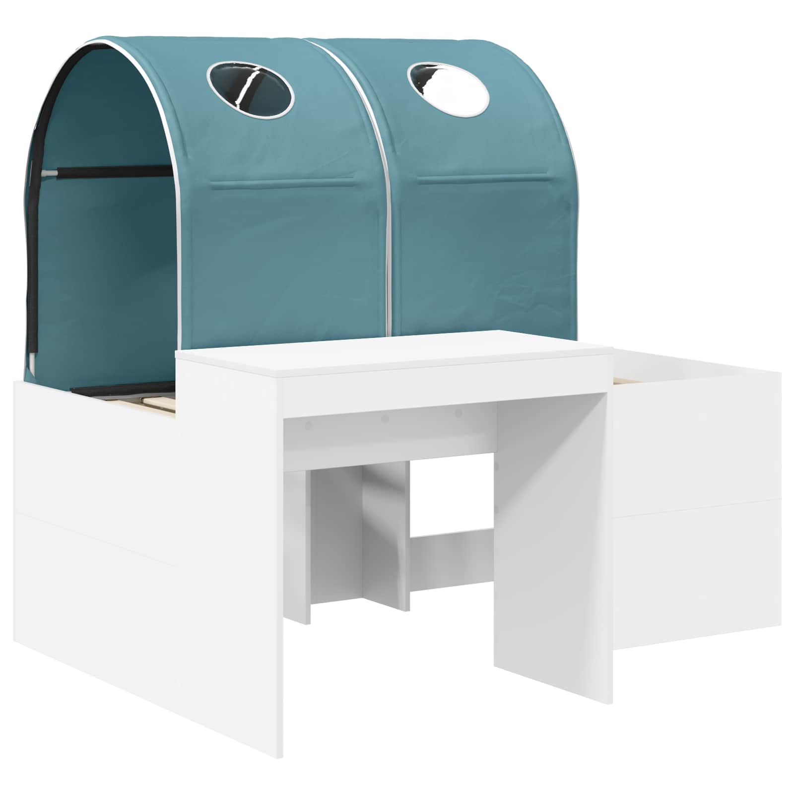 Lit avec Tunnel 4 pcs Chêne Artisanal et Bleu Clair - XIOS