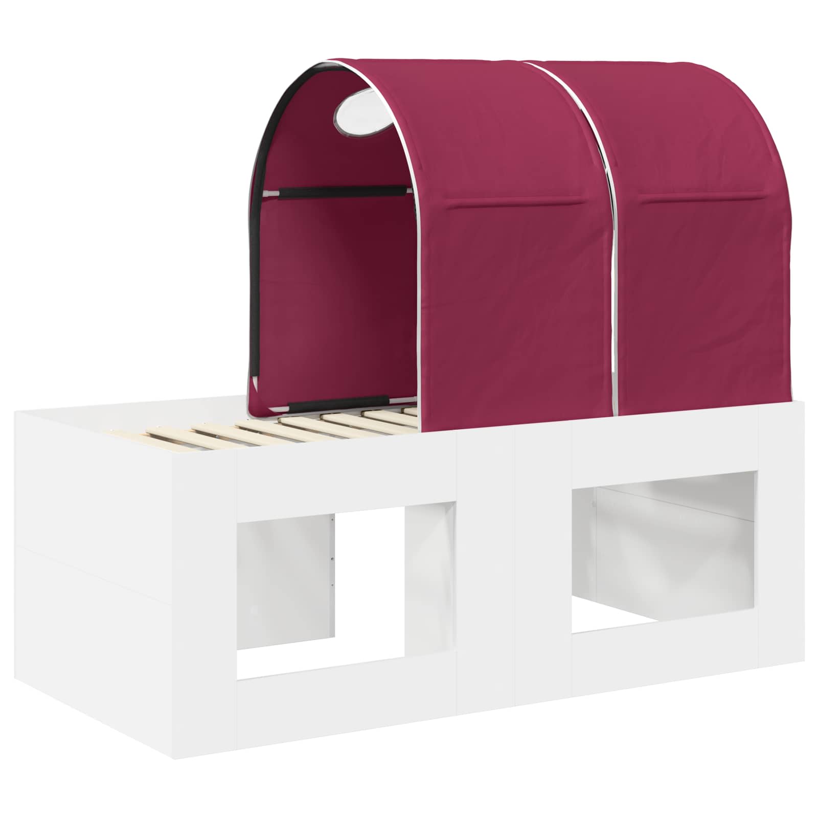 Lit avec Tunnel 4 pcs Chêne Artisanal et Rouge - XIOS