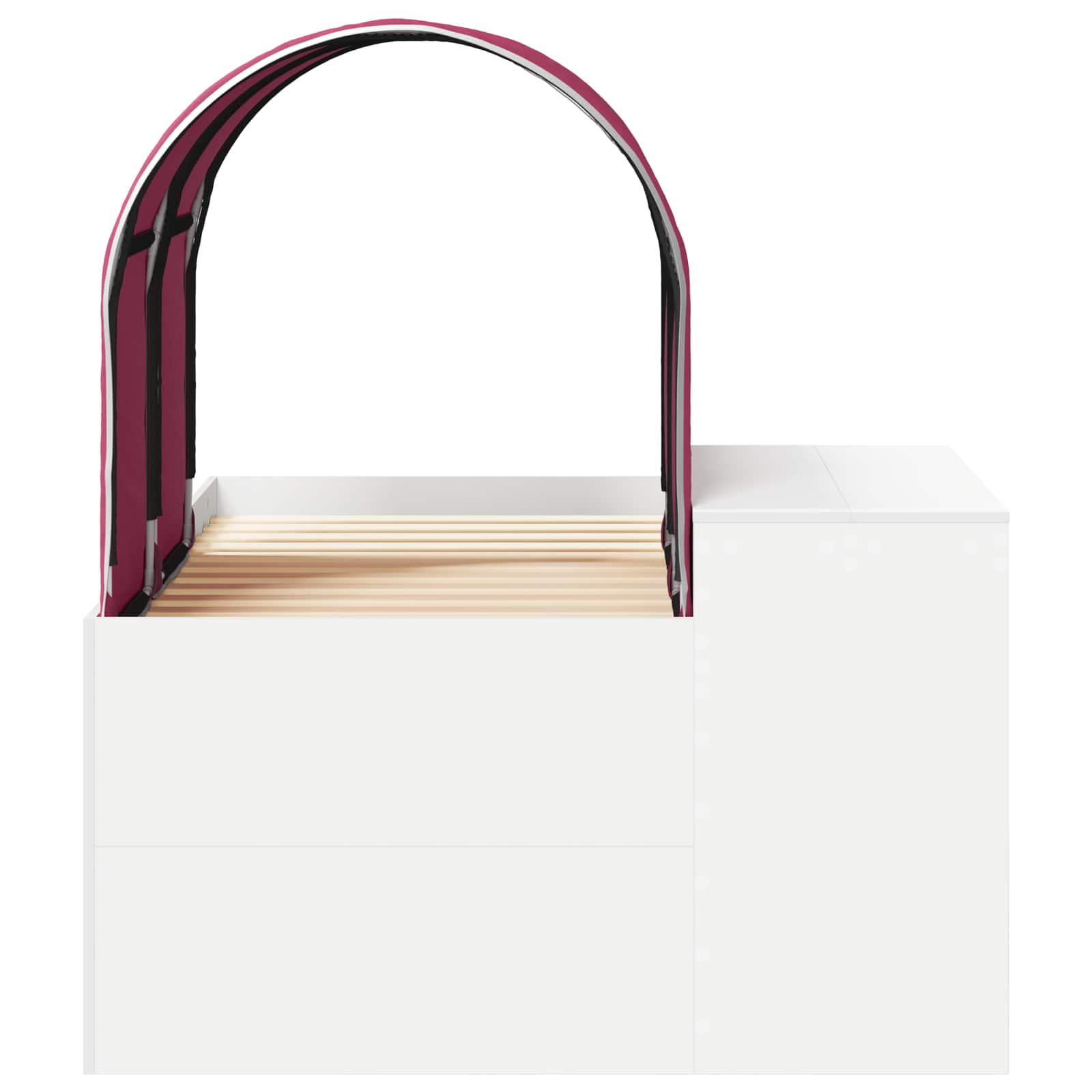 Lit avec Tunnel 4 pcs Chêne Artisanal et Rouge - XIOS