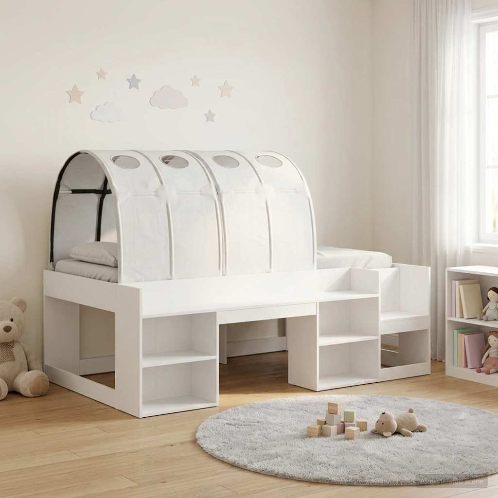 Lit avec Tunnel 4 pcs Blanc Bois d'ingénierie - XIOS