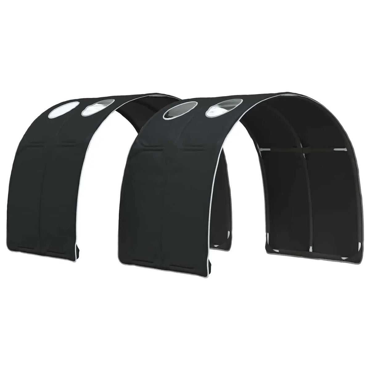 Cadre de lit avec tunnel avec étagère 3 pc Chêne Sonoma et noir - XIOS