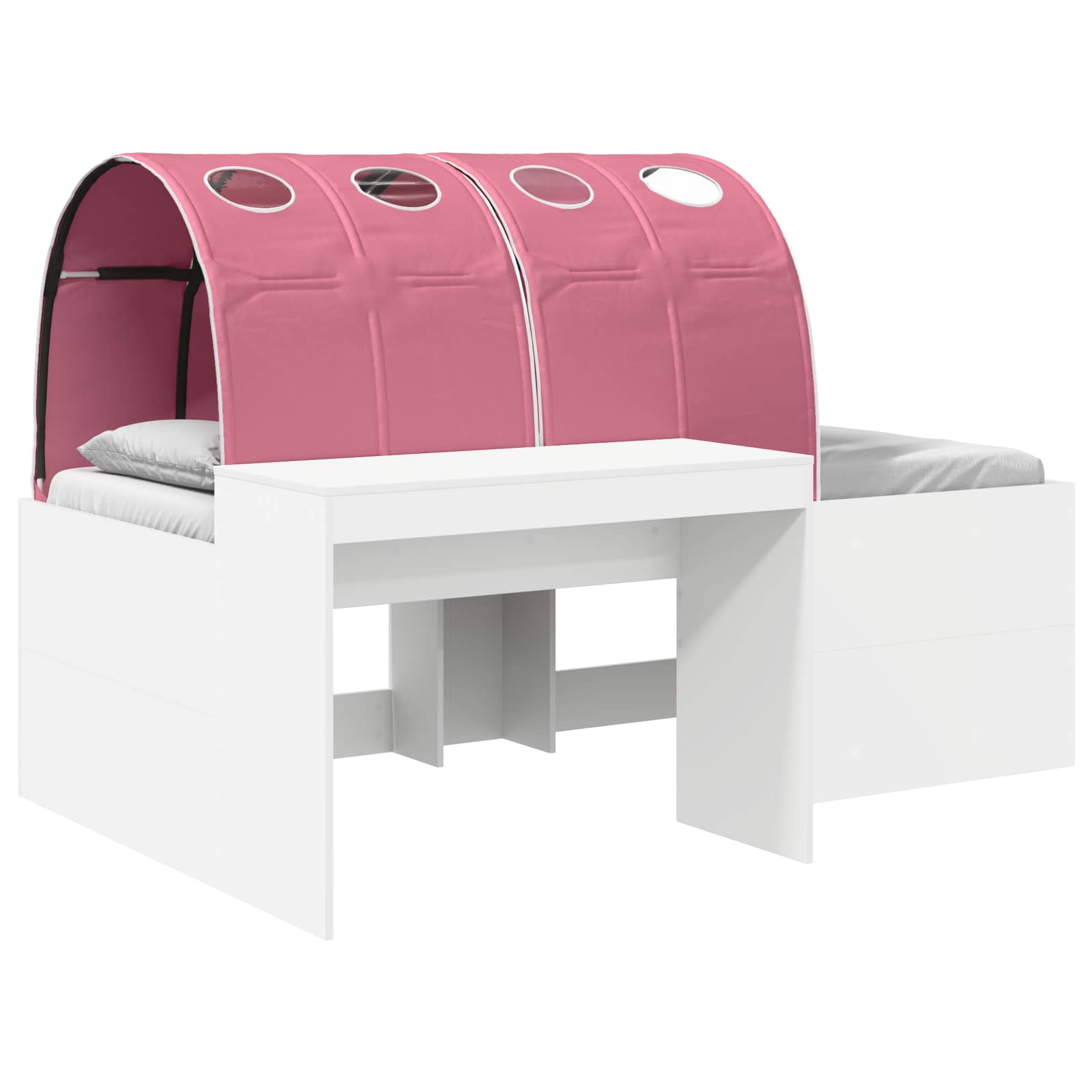 Lit avec Tunnel 4 pcs Chêne Artisanal et Rose Bois d'ingénierie - XIOS