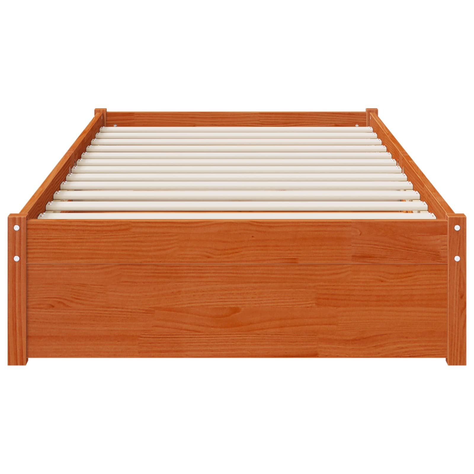 Cadre de lit avec tiroir 3 pcs Cire marron Bois de pin - XIOS