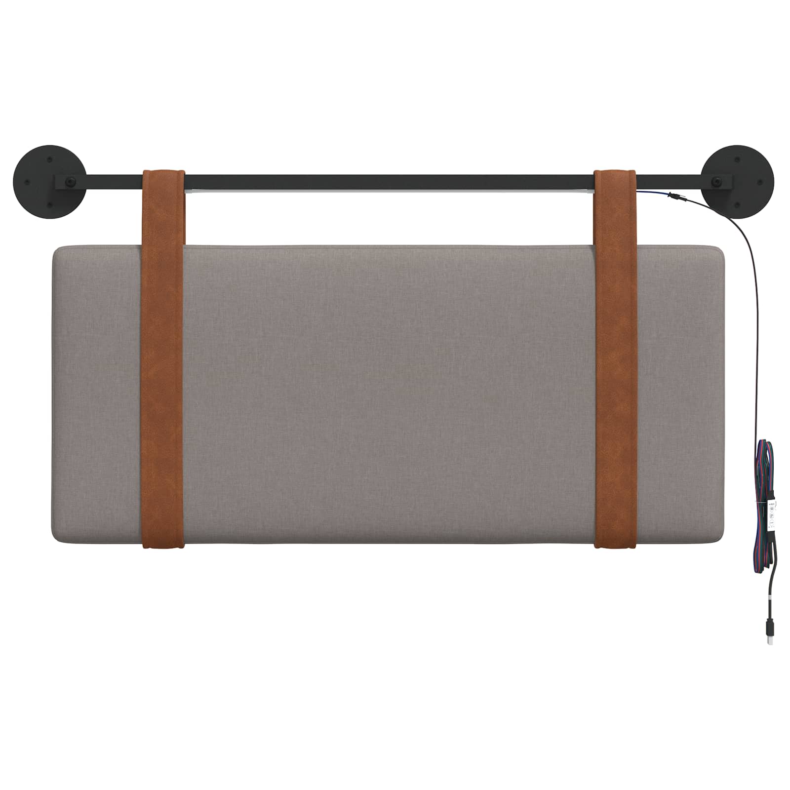 Tête de lit suspendue Avec lumière LED Taupe PU antique - XIOS