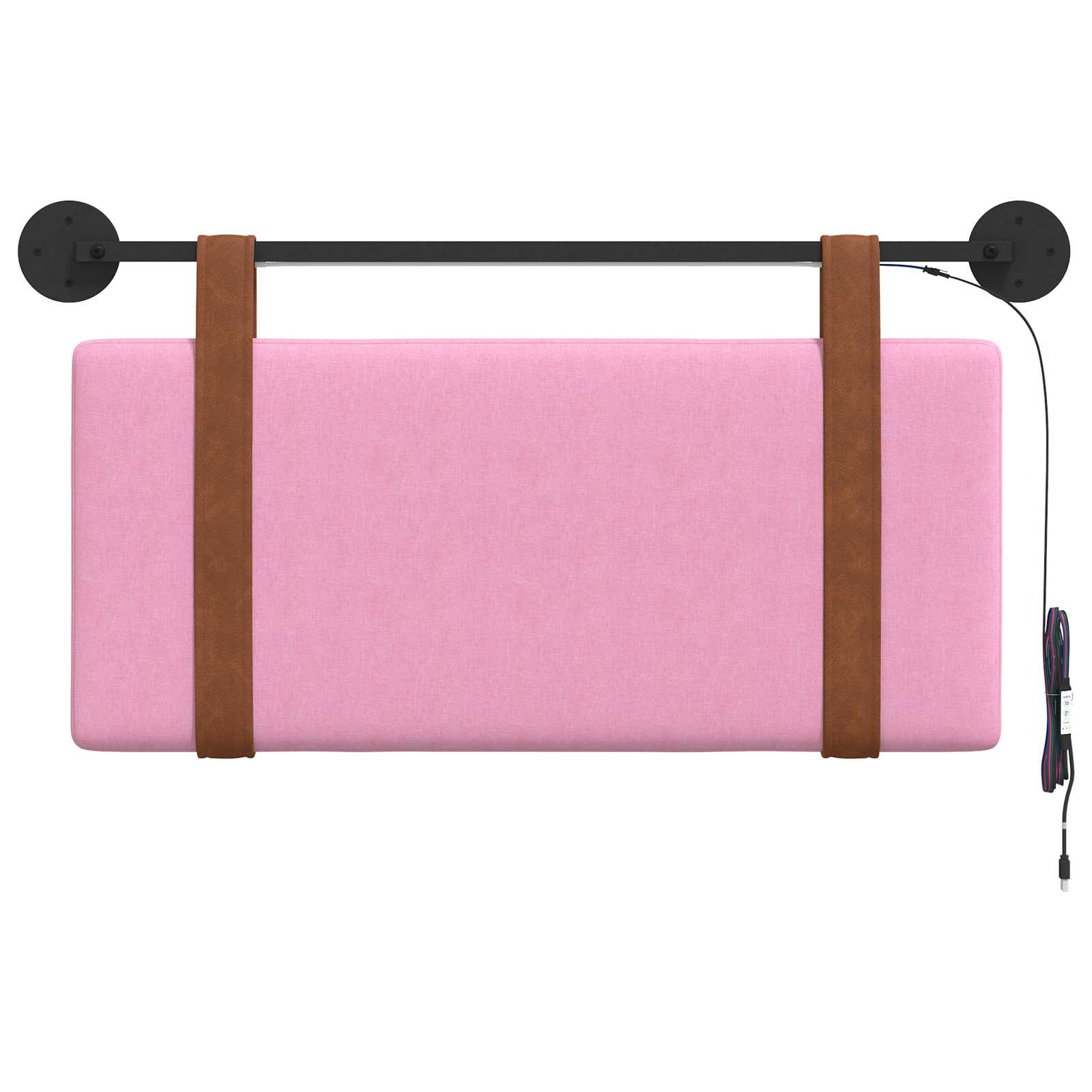 Tête de lit suspendue Avec lumière LED Rose PU antique - XIOS
