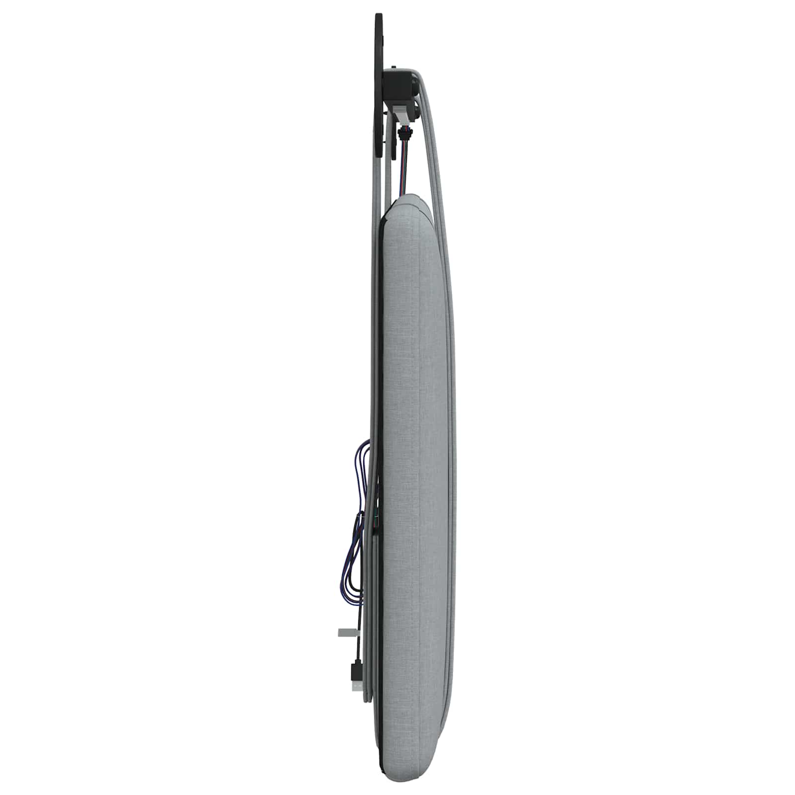 Tête de lit suspendue Avec lumière LED Gris clair Tissu - XIOS