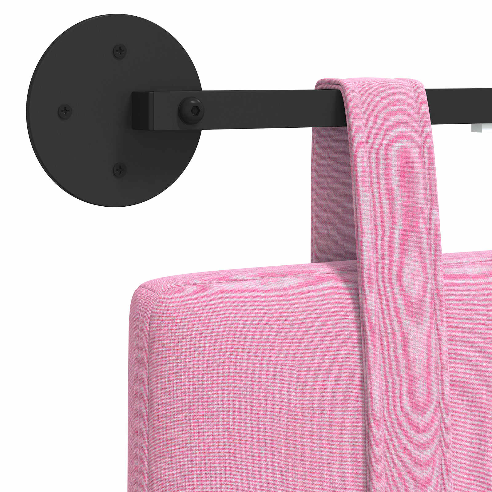 Tête de lit suspendue Avec lumière LED Rose Tissu - XIOS
