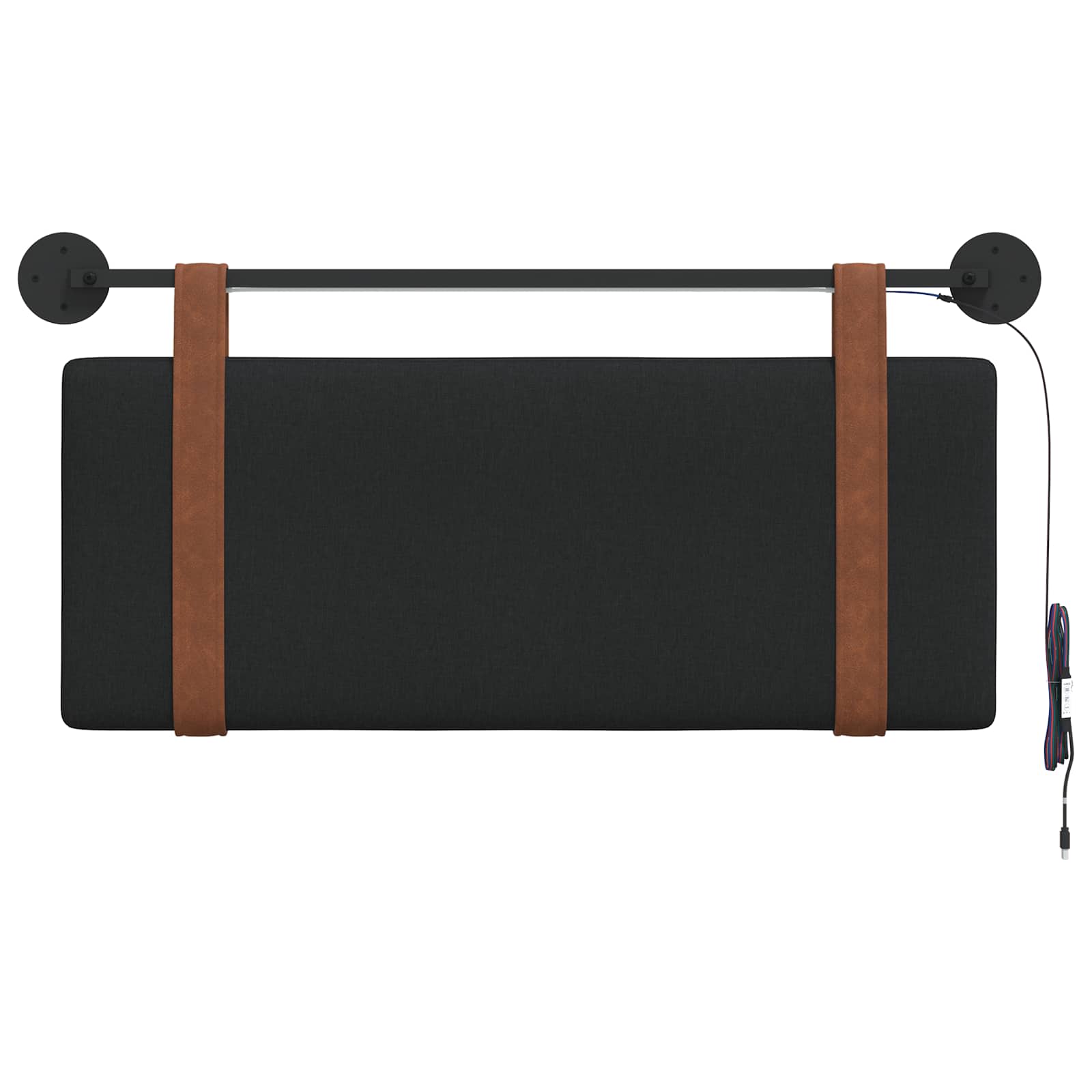 Tête de lit suspendue Avec lumière LED Noir PU antique - XIOS