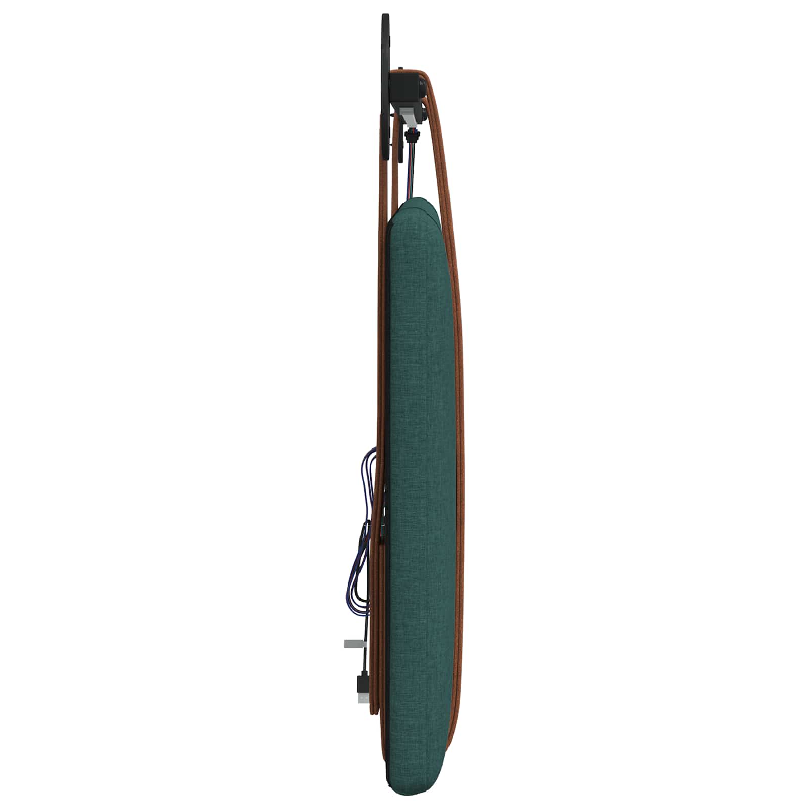 Tête de lit suspendue Avec lumière LED Vert foncé PU antique - XIOS