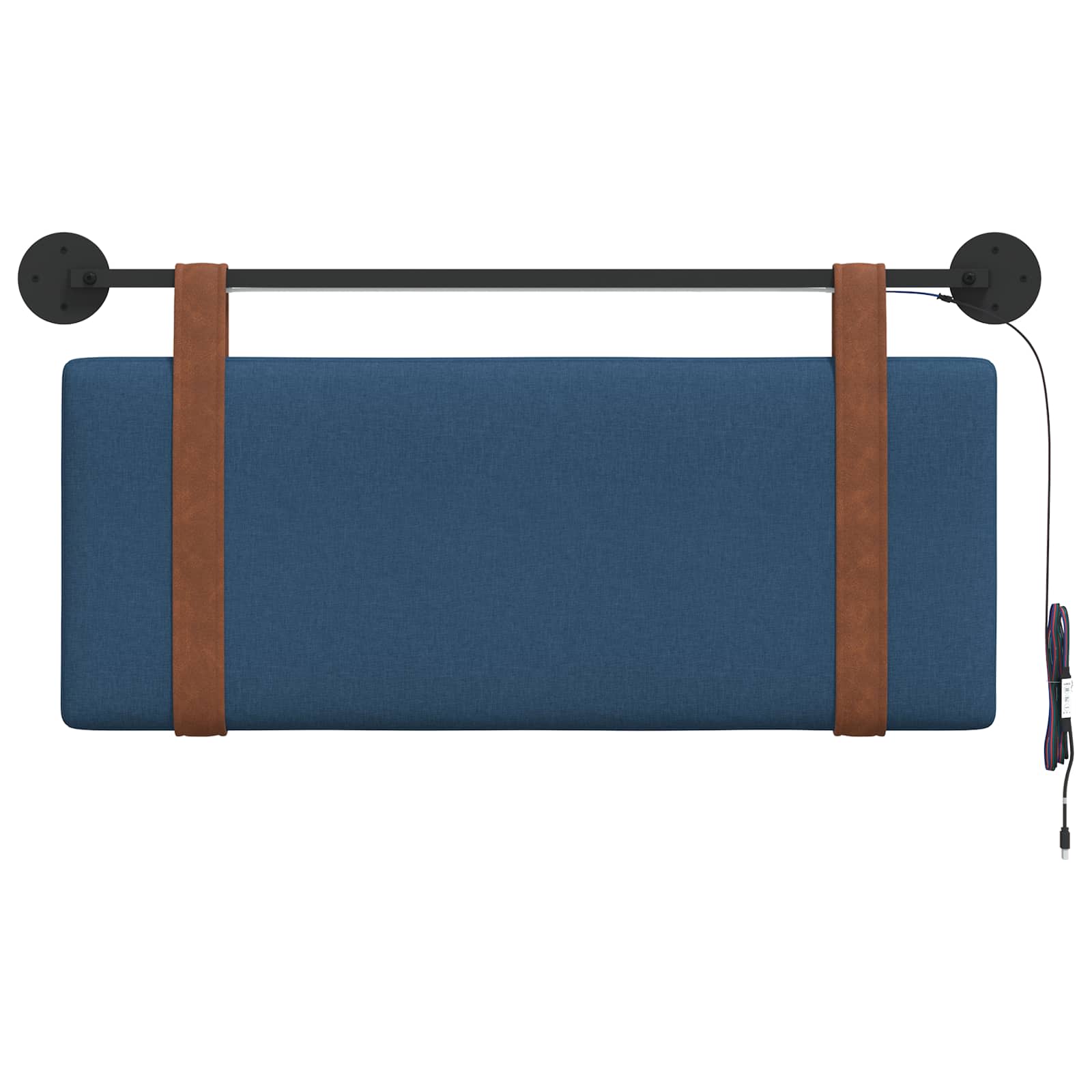 Tête de lit suspendue Avec lumière LED Bleu PU antique - XIOS