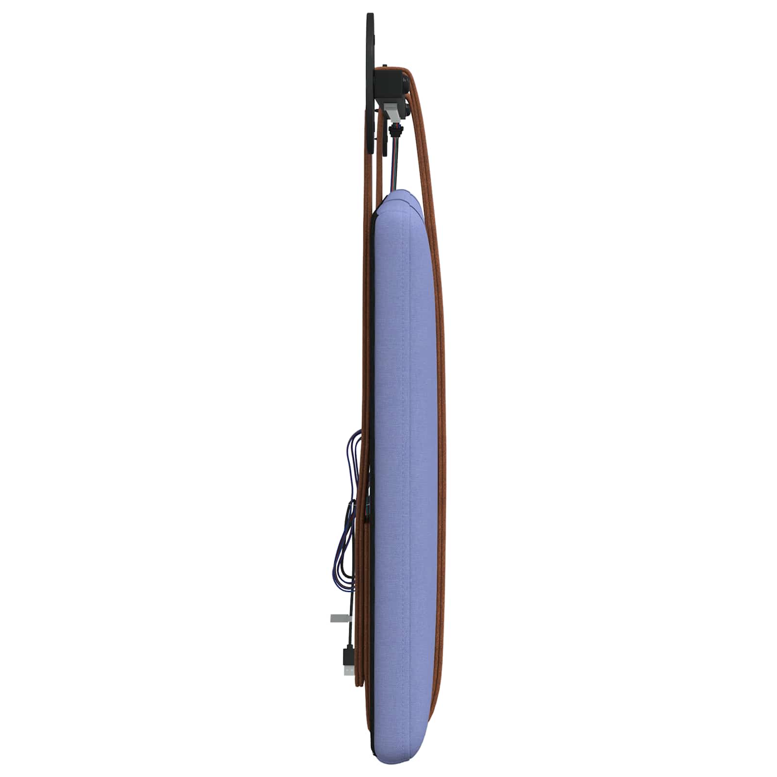 Tête de lit suspendue Avec lumière LED Bleu denim PU antique - XIOS
