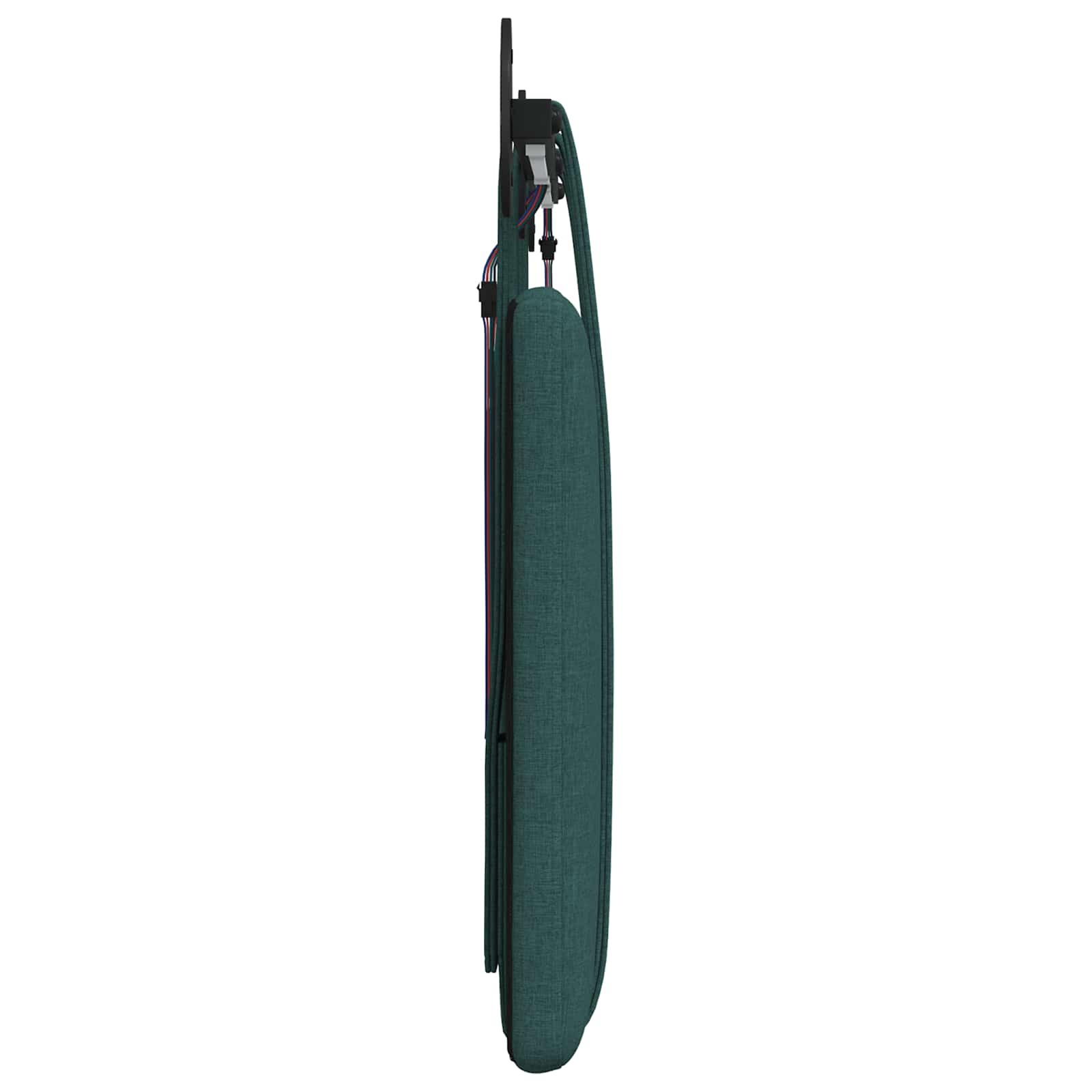 Tête de lit suspendue Avec lumière LED Vert foncé Tissu - XIOS