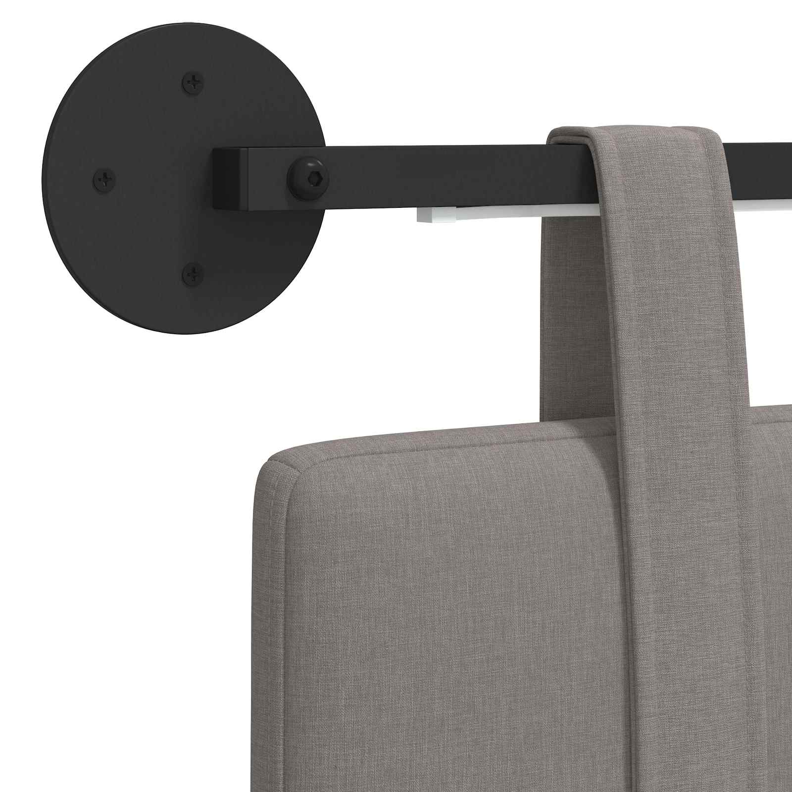 Tête de lit suspendue Avec lumière LED Taupe Tissu - XIOS