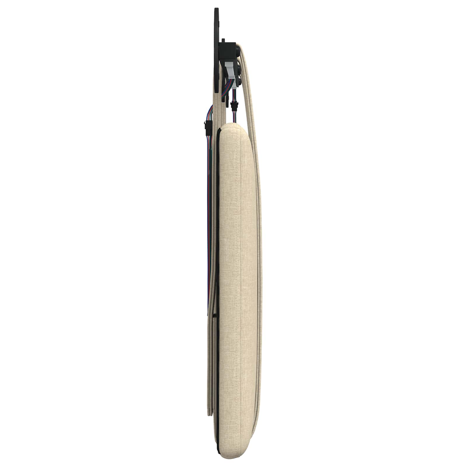 Tête de lit suspendue Avec lumière LED Crème Tissu - XIOS