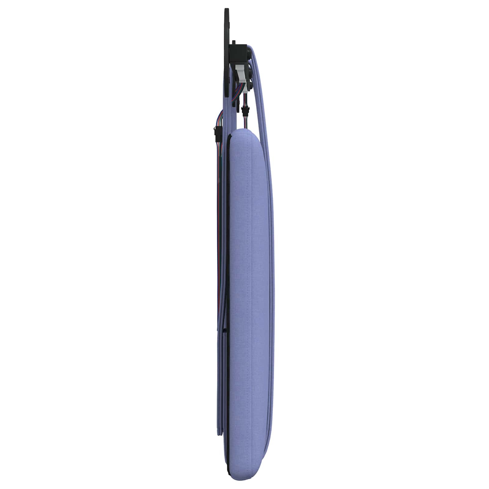 Tête de lit suspendue Avec lumière LED Bleu denim Tissu - XIOS