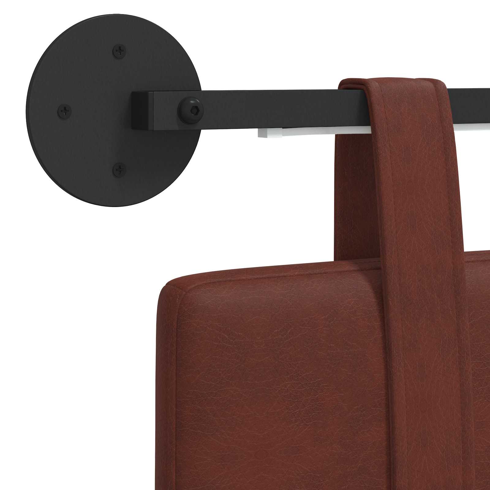 Tête de lit suspendue Avec lumière LED Brun Brillant PU antique - XIOS