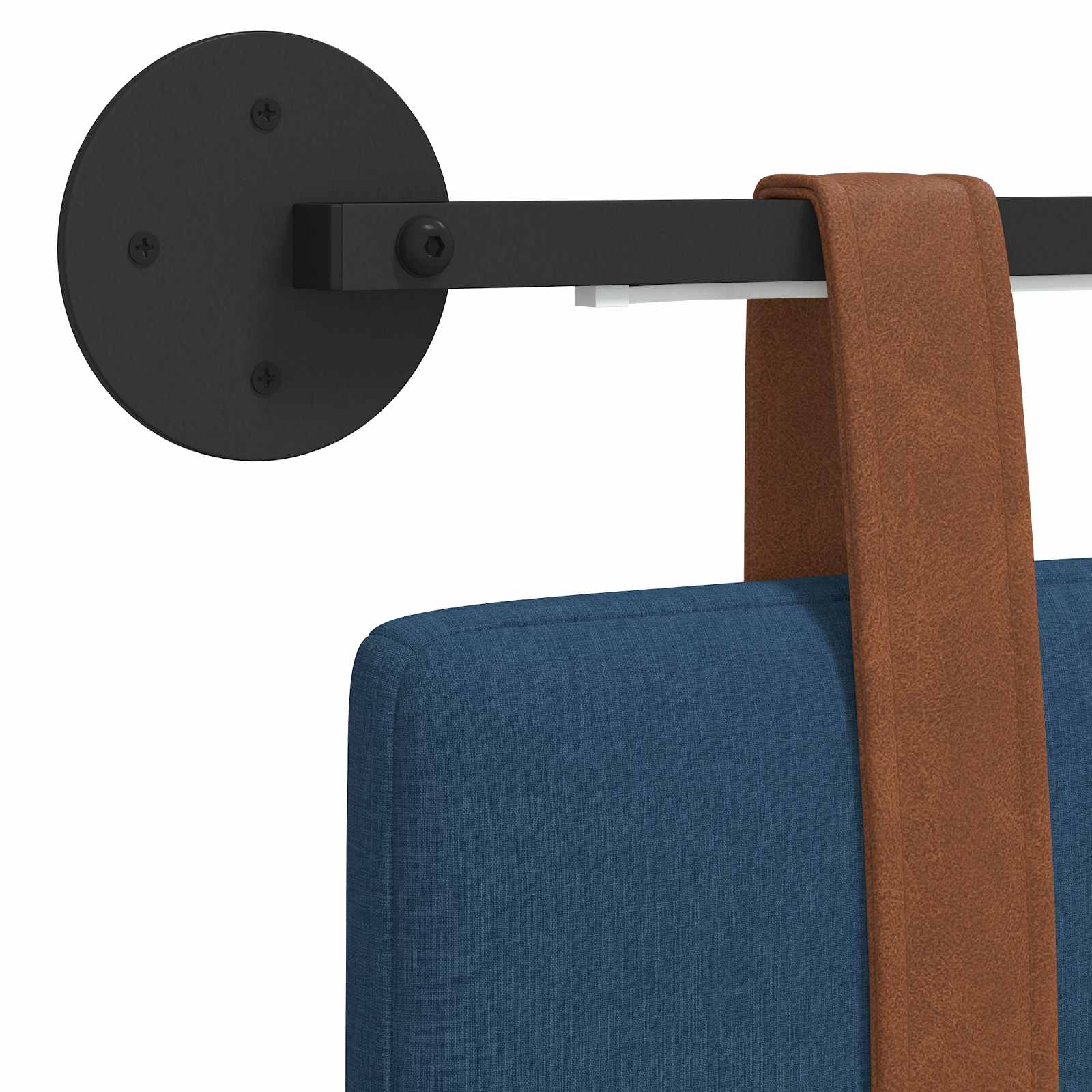 Tête de lit suspendue Avec lumière LED Bleu PU antique - XIOS
