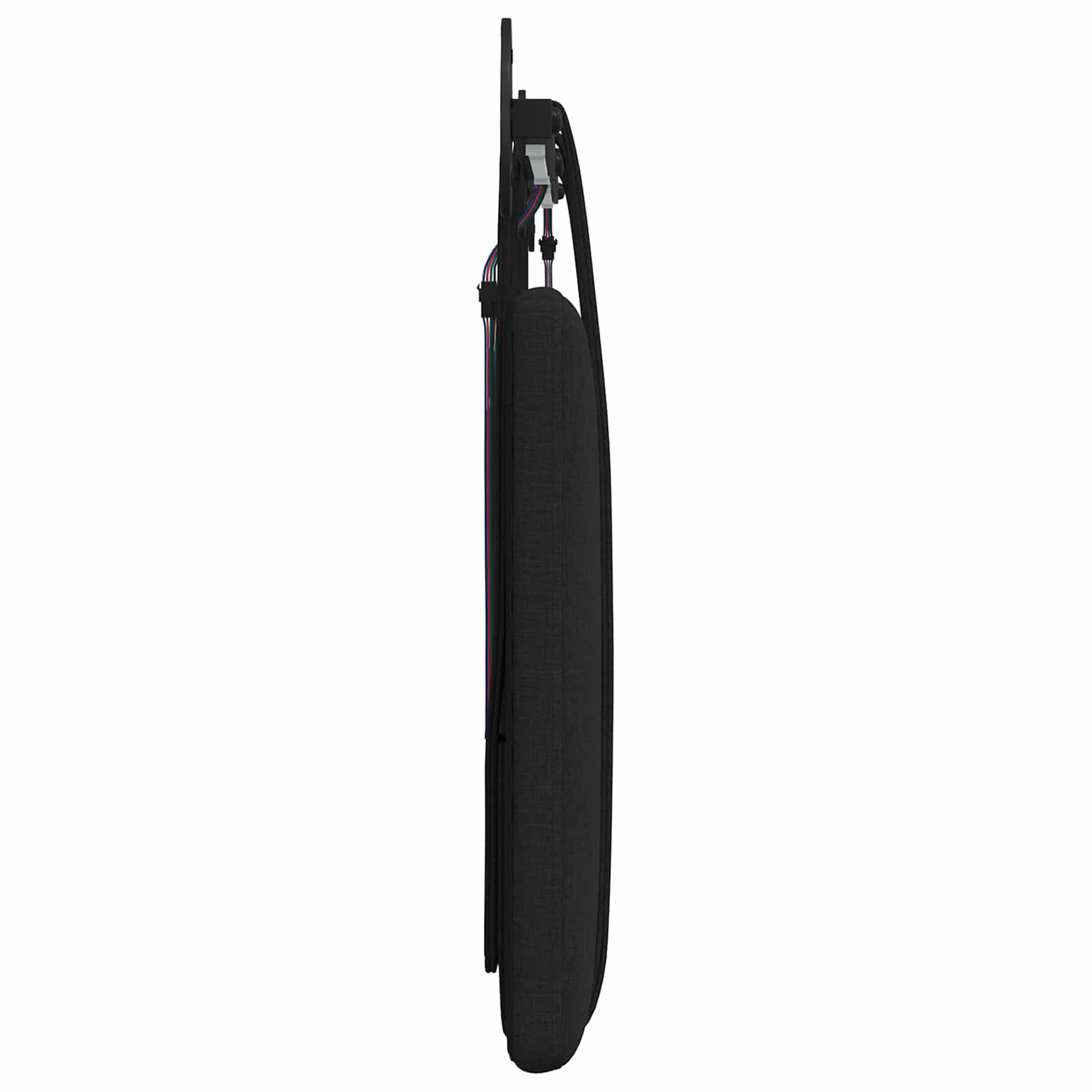 Tête de lit suspendue Avec lumière LED Noir Tissu - XIOS