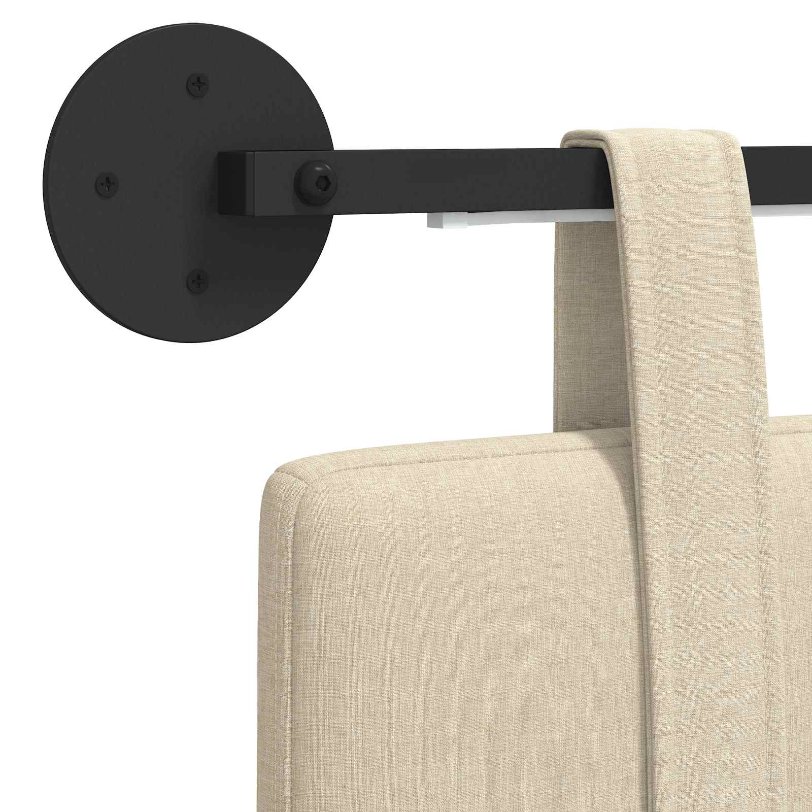 Tête de lit suspendue Avec lumière LED Crème Tissu - XIOS