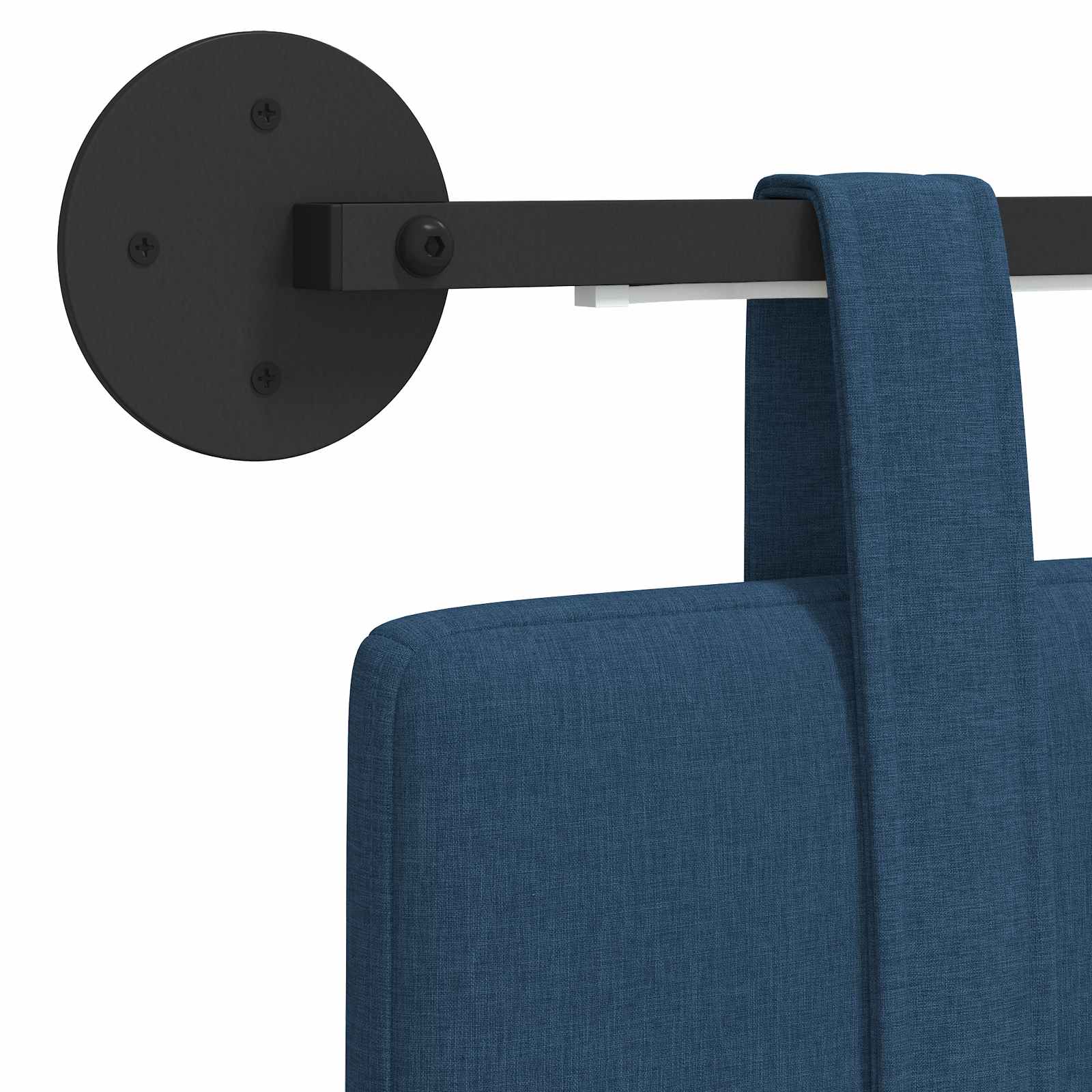 Tête de lit suspendue Avec lumière LED Bleu Tissu - XIOS