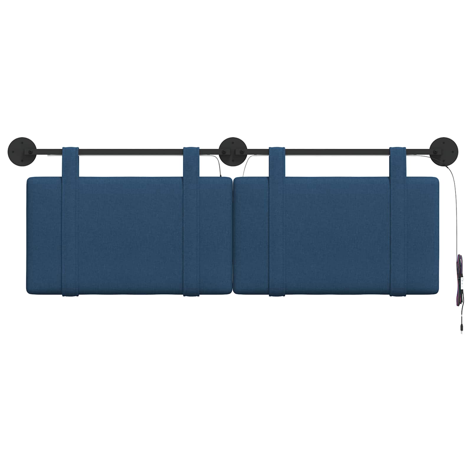Tête de lit suspendue Avec lumière LED Bleu Tissu - XIOS