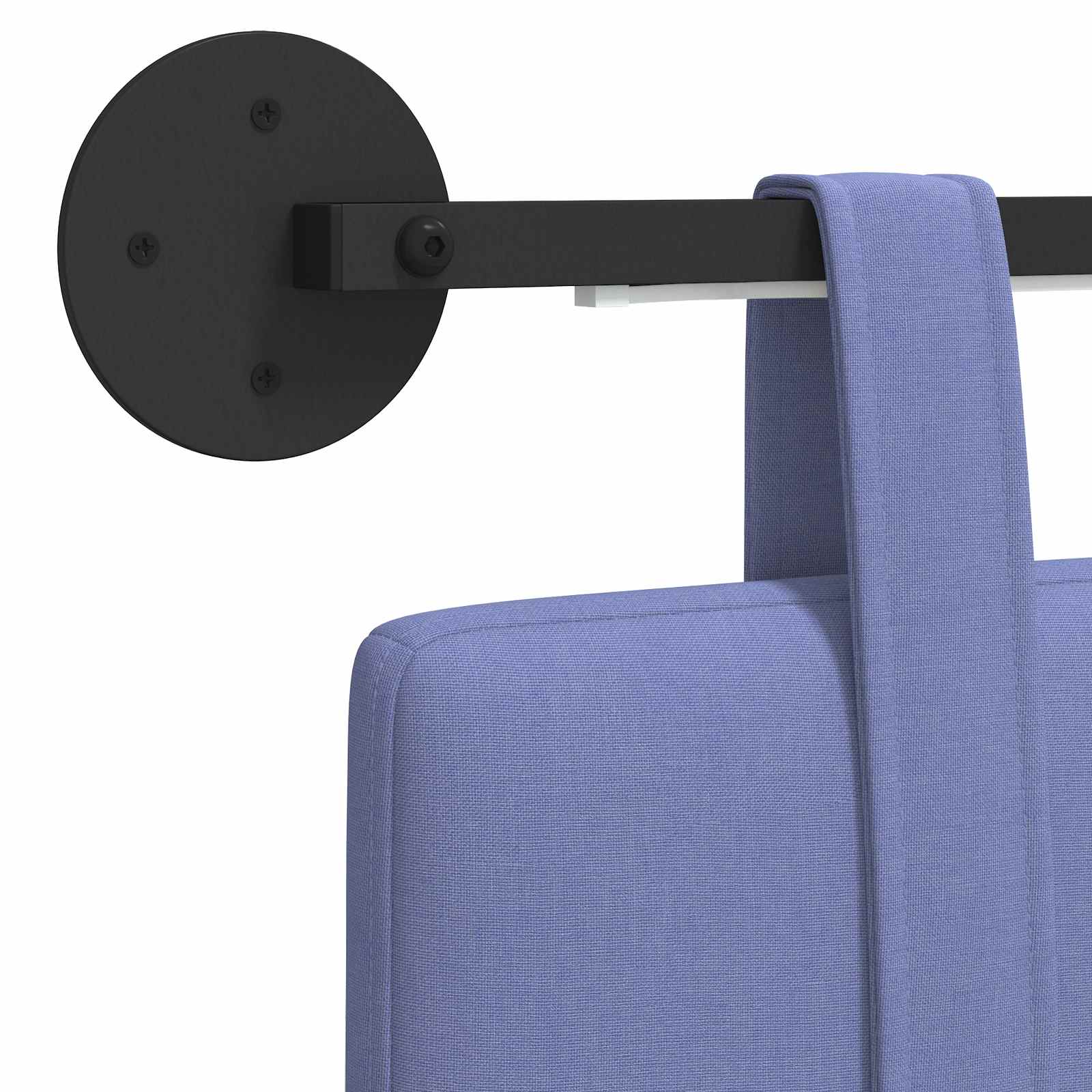 Tête de lit suspendue Avec lumière LED Bleu denim Tissu - XIOS