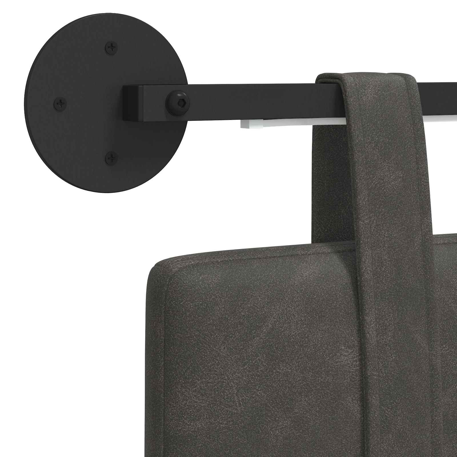 Tête de lit suspendue Avec lumière LED Noir PU antique - XIOS