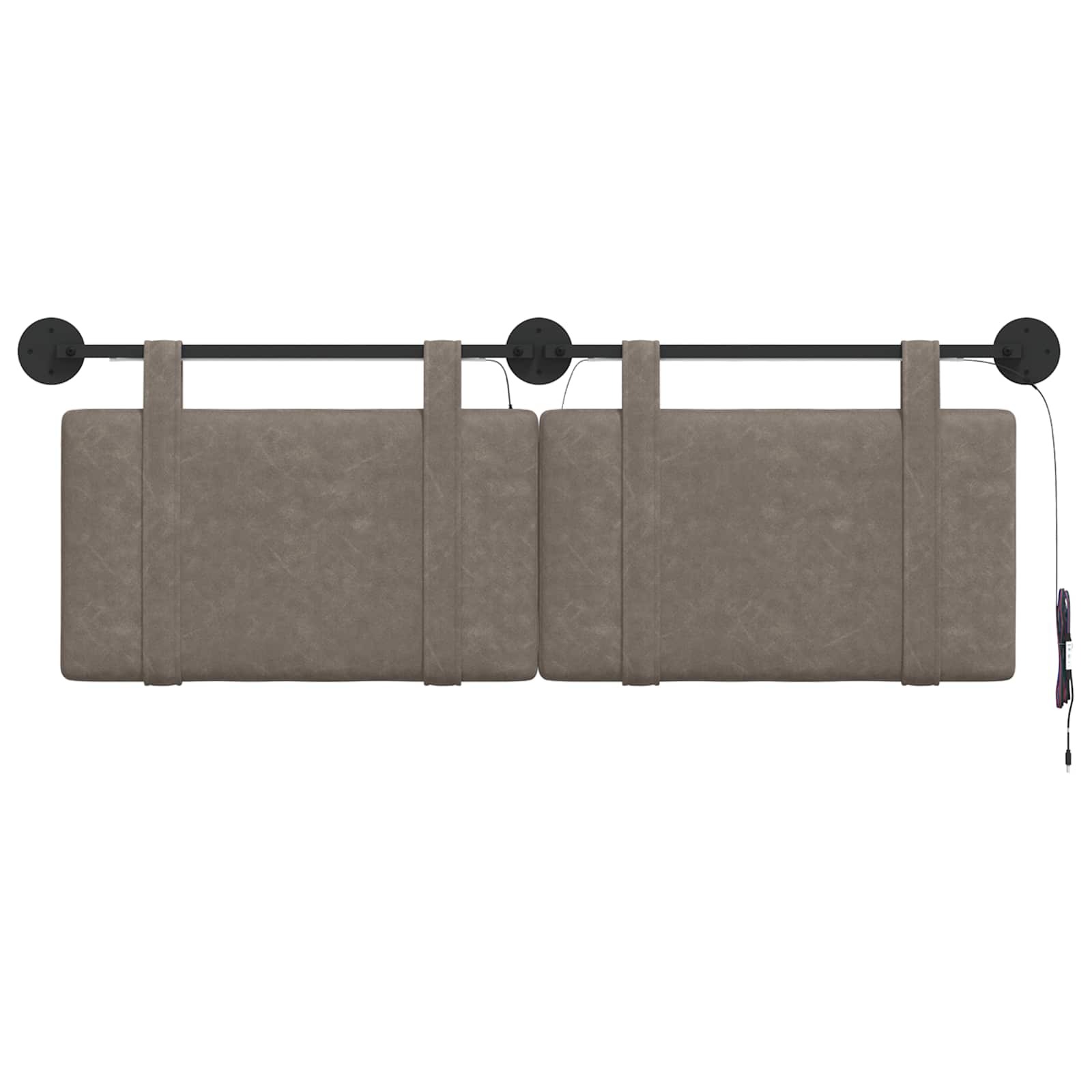 Tête de lit suspendue Avec lumière LED Gris PU antique - XIOS